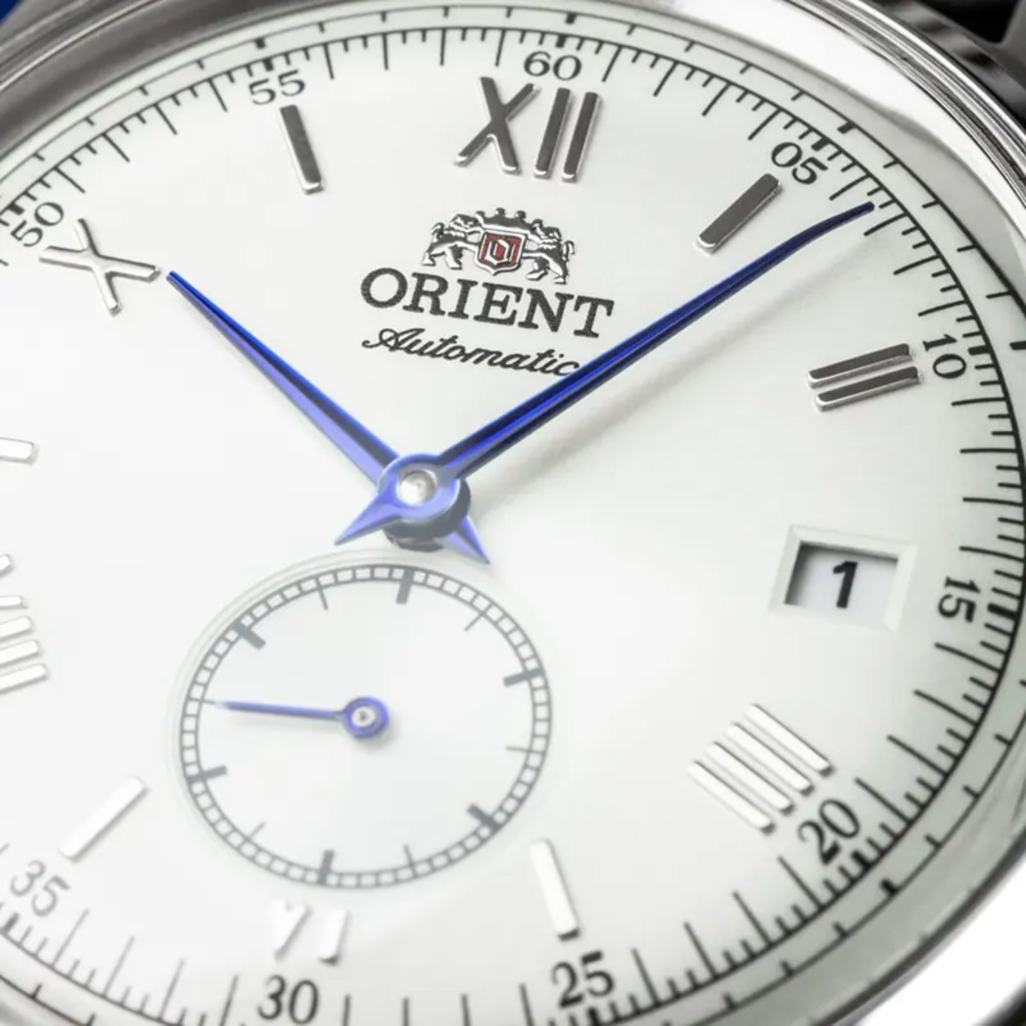 Orient Bambino 38mm Small Seconds White Dial Leather Mens Automatic Watch RA-AP0104S30B