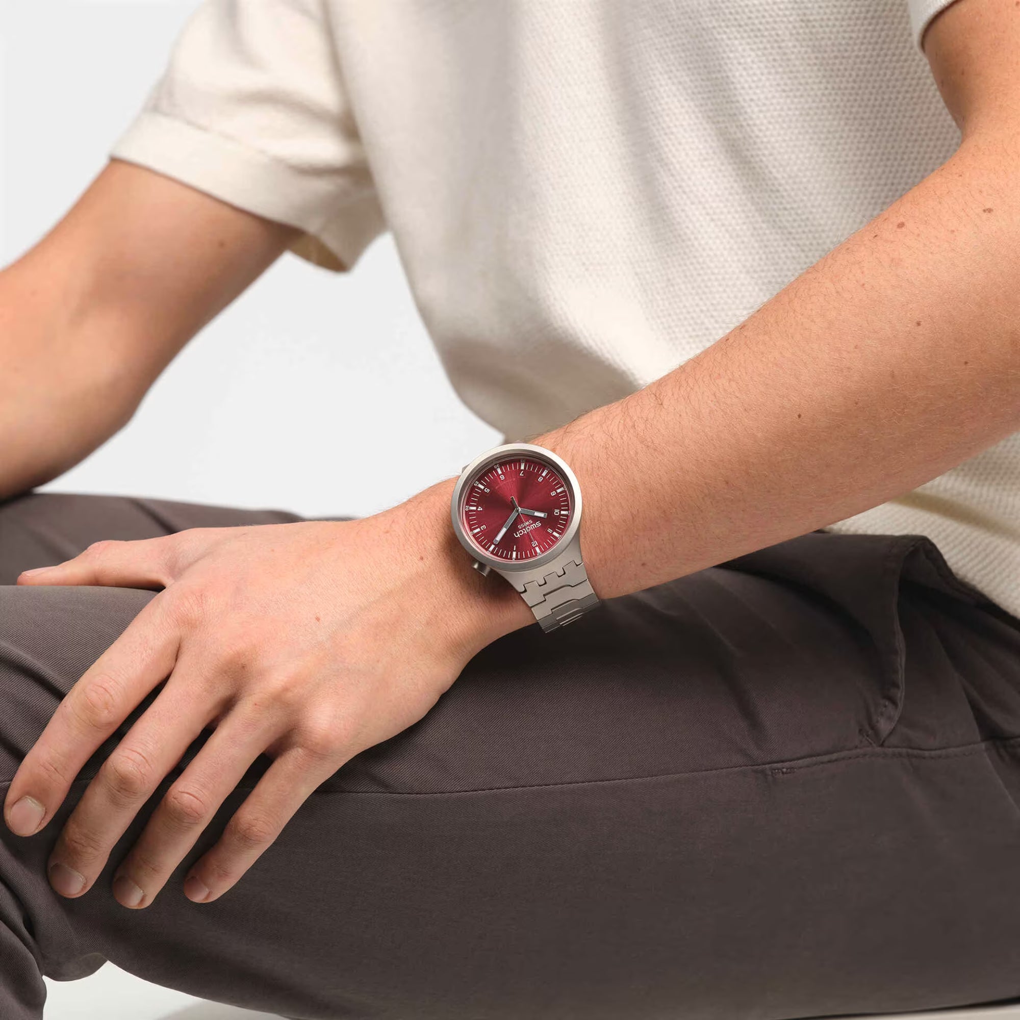 Swatch SB07S104G Big Bold Scarlett Shimmer Unisex Watch