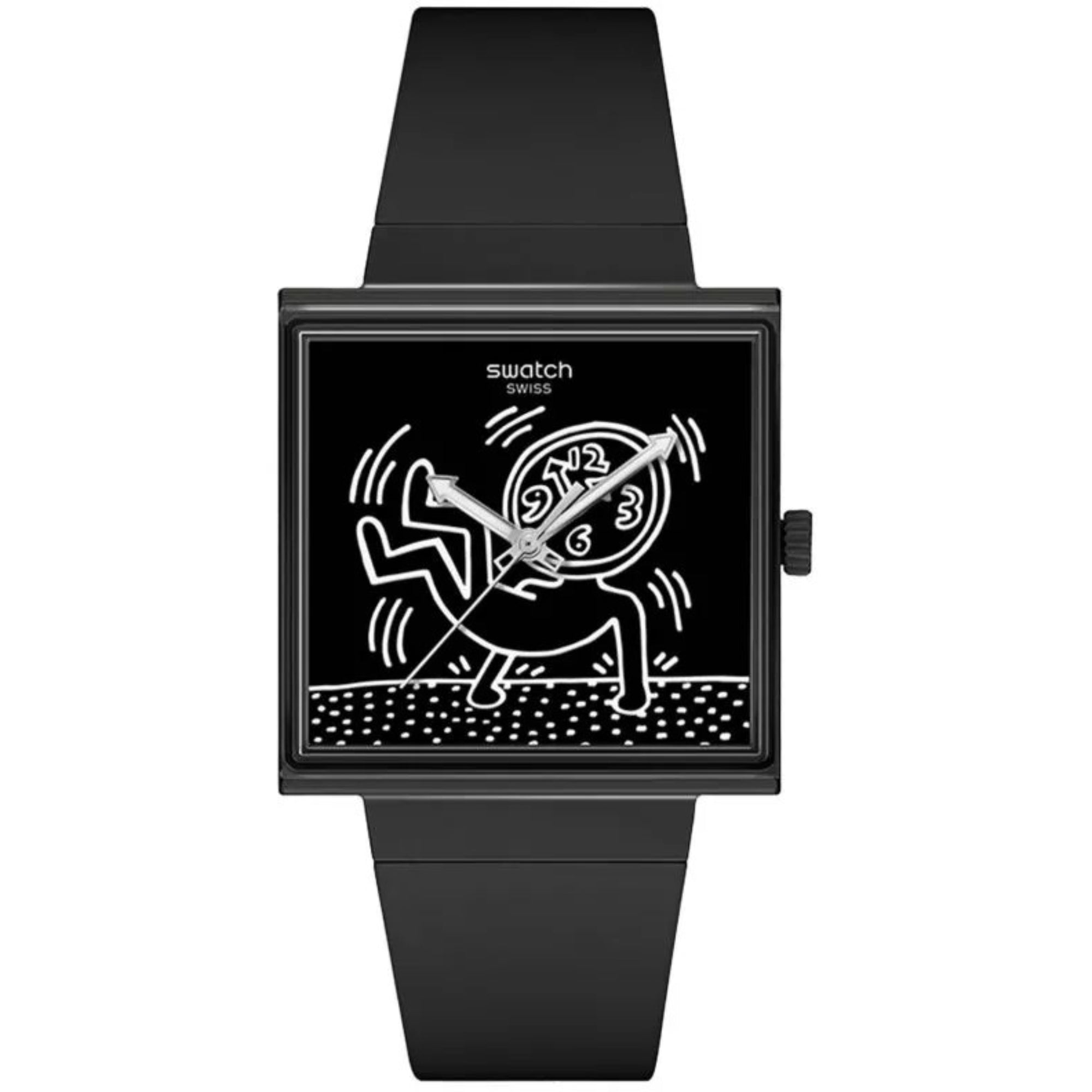 Swatch Break Loose Black Dial Unisex Watch SO34Z103