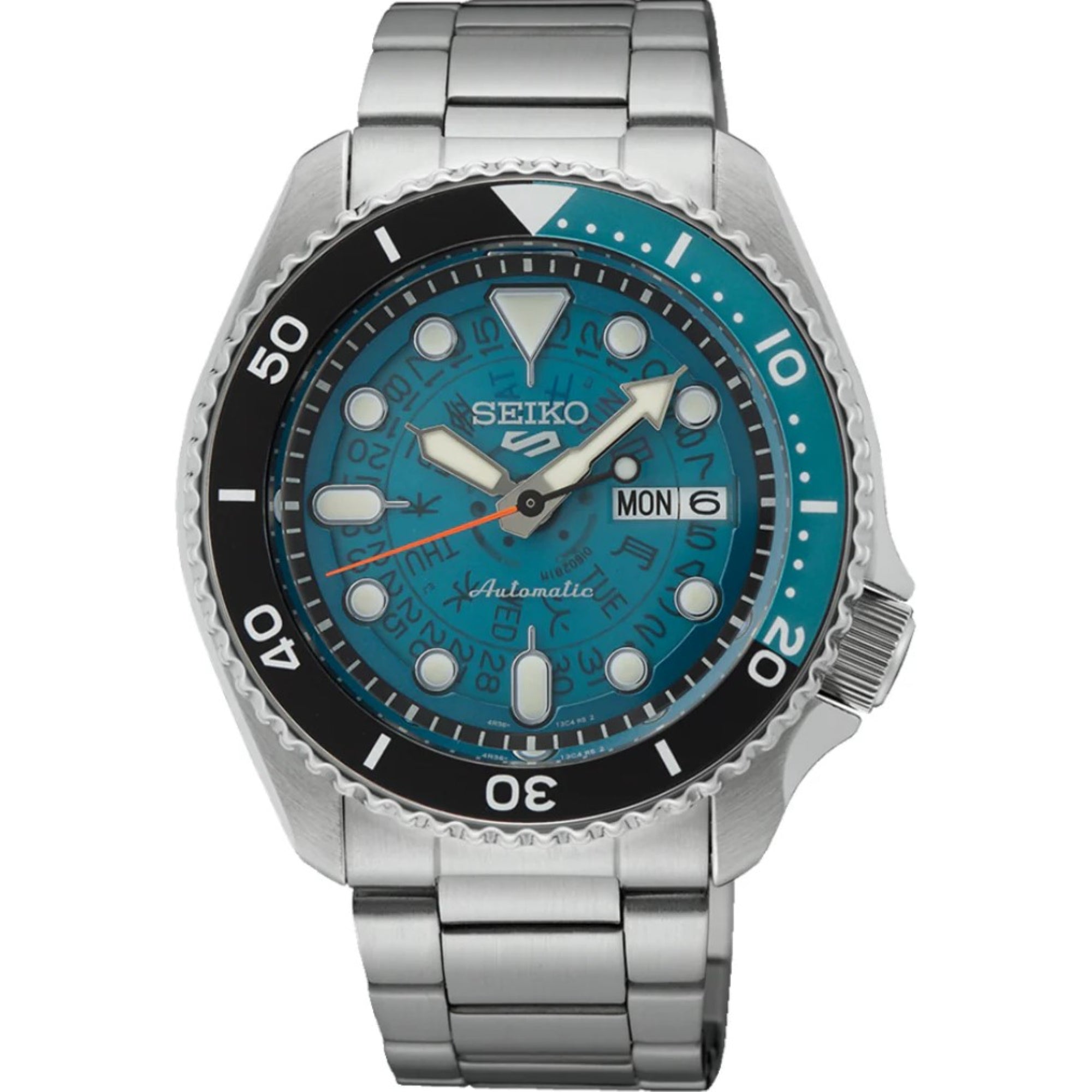 Seiko 5 Sports Automatik Blaues Zifferblatt Edelstahl Herren Uhr SRPJ45K1