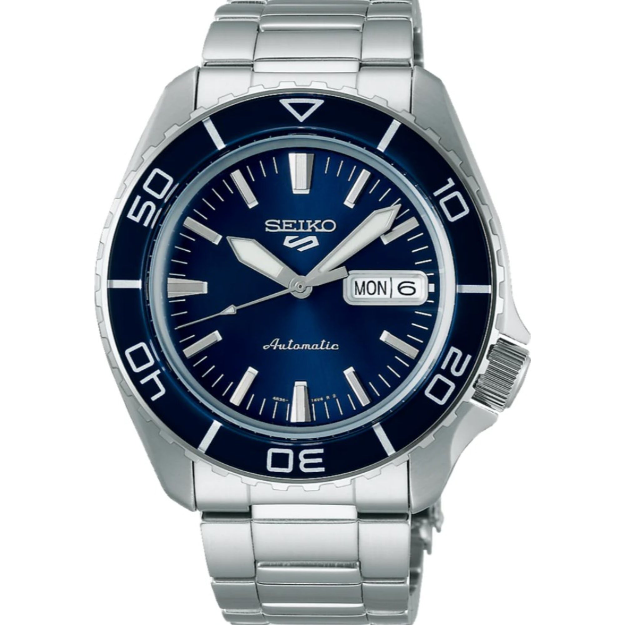 Seiko 5 Sports SKX Bluetone Redux Automatik Blau Zifferblatt Edelstahl Armband Herren Uhr SRPK97K1