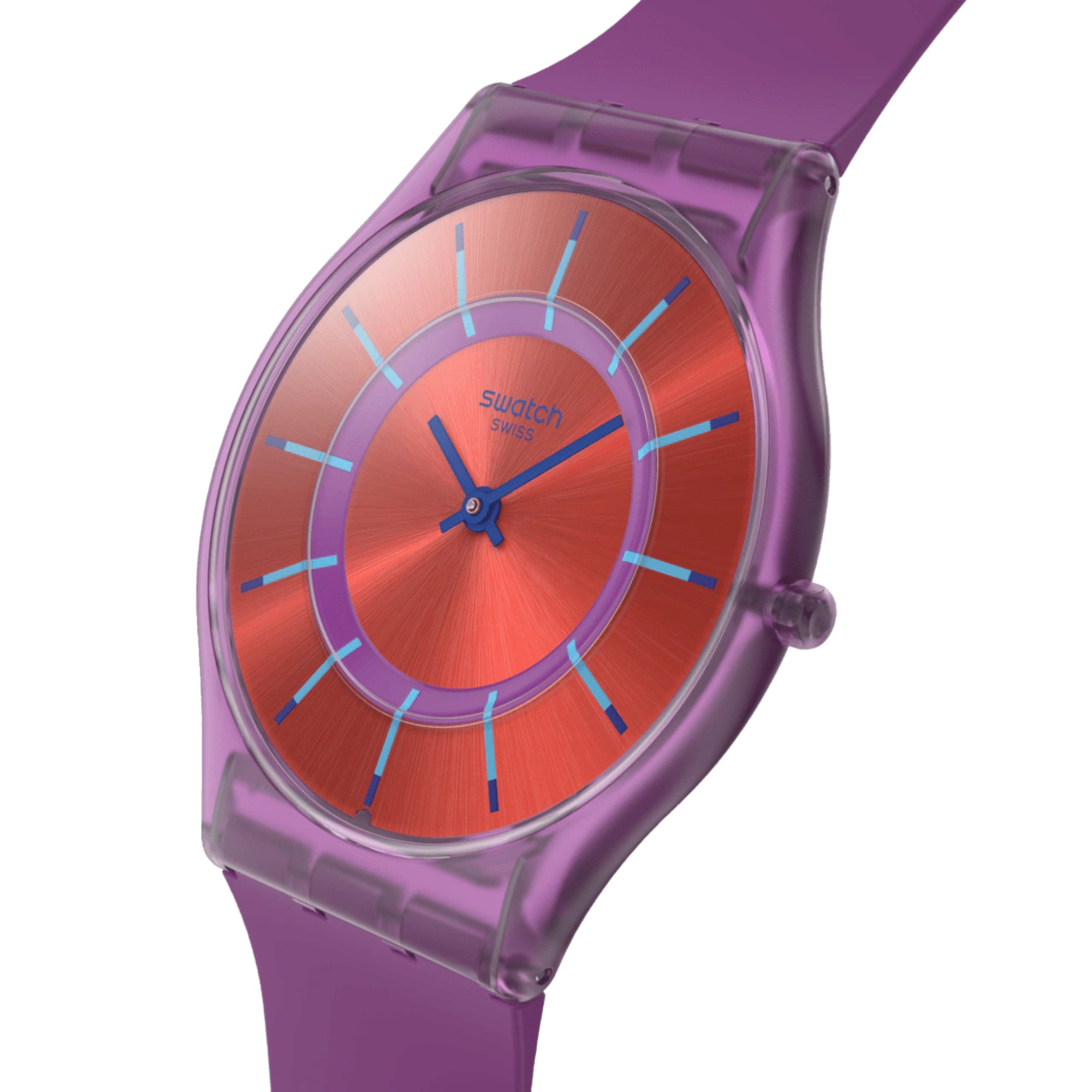 Swatch Sweet Strawberry Dream Rotes Zifferblatt Silikonarmband Uhr SS08V108
