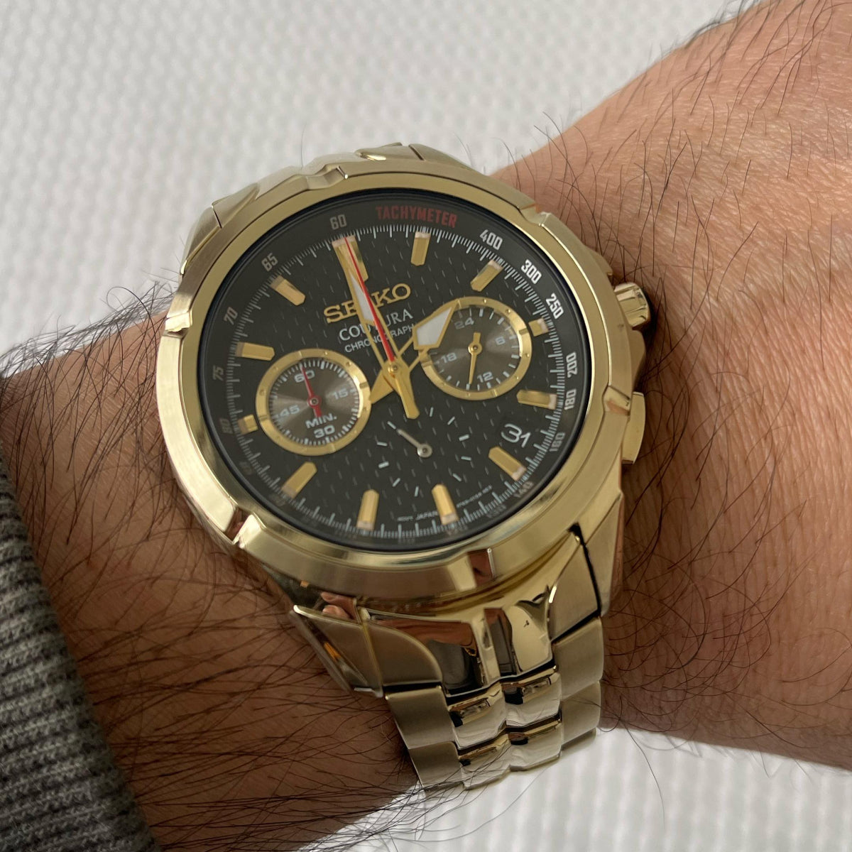 Seiko Coutura Chronograph Black Dial Men's Watch SSB440P1