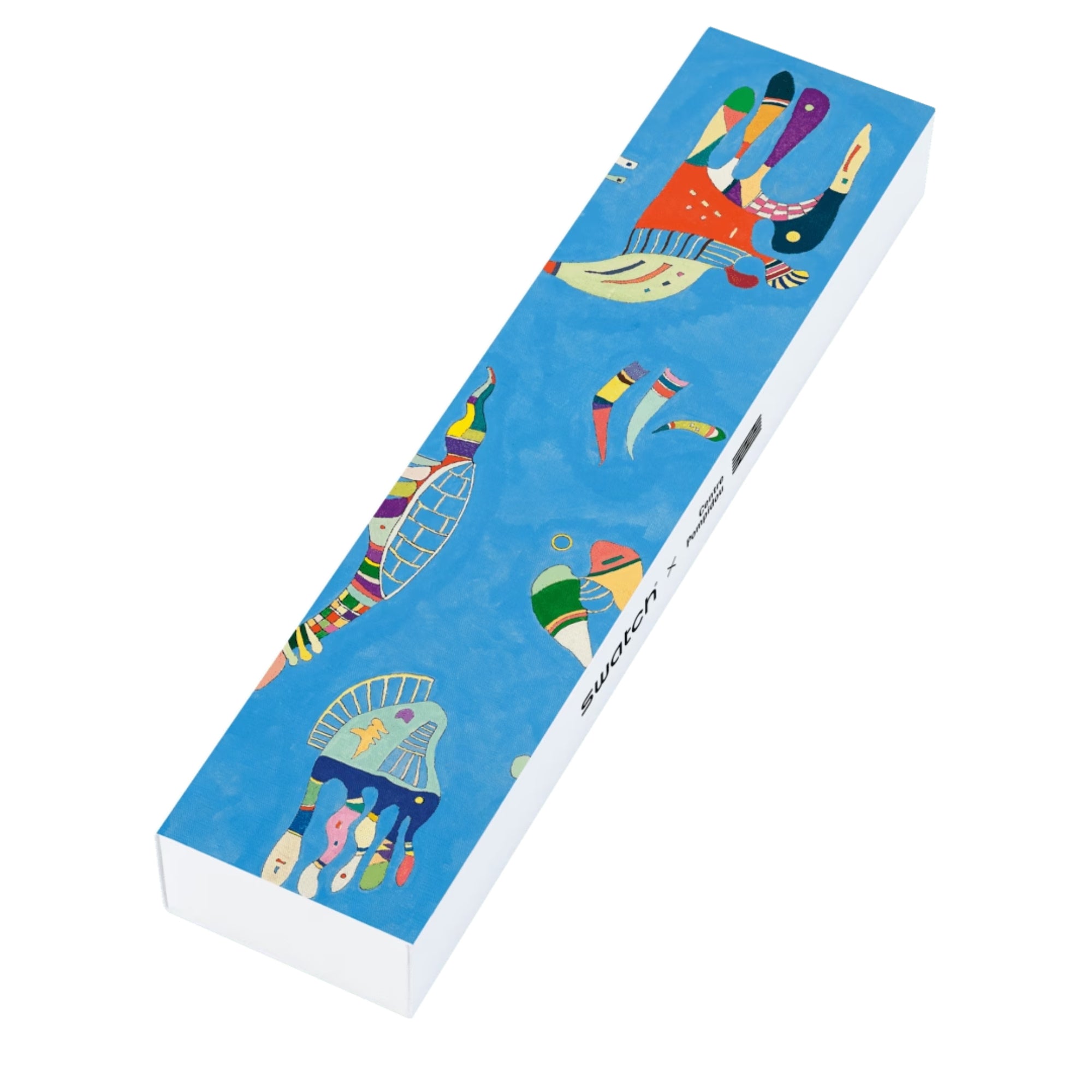 Swatch Original Blauer Himmel von Vassily Kandinsky Blaues Zifferblatt Silikon Uhr SUOZ342