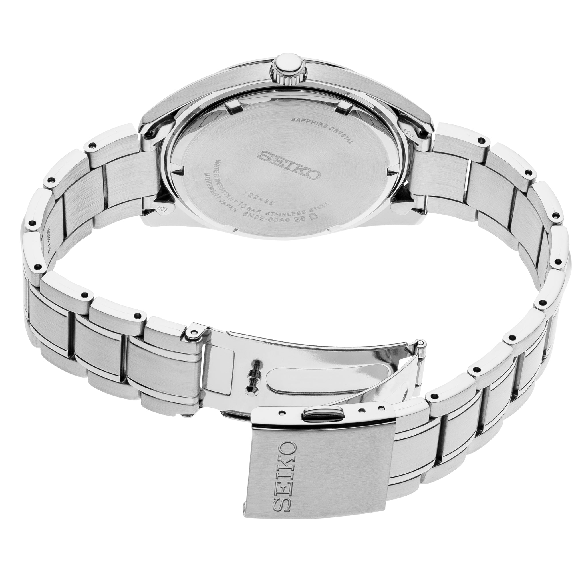 Seiko Essentials 40mm Blue Dial Steel Mens Quartz Watch SUR309P1