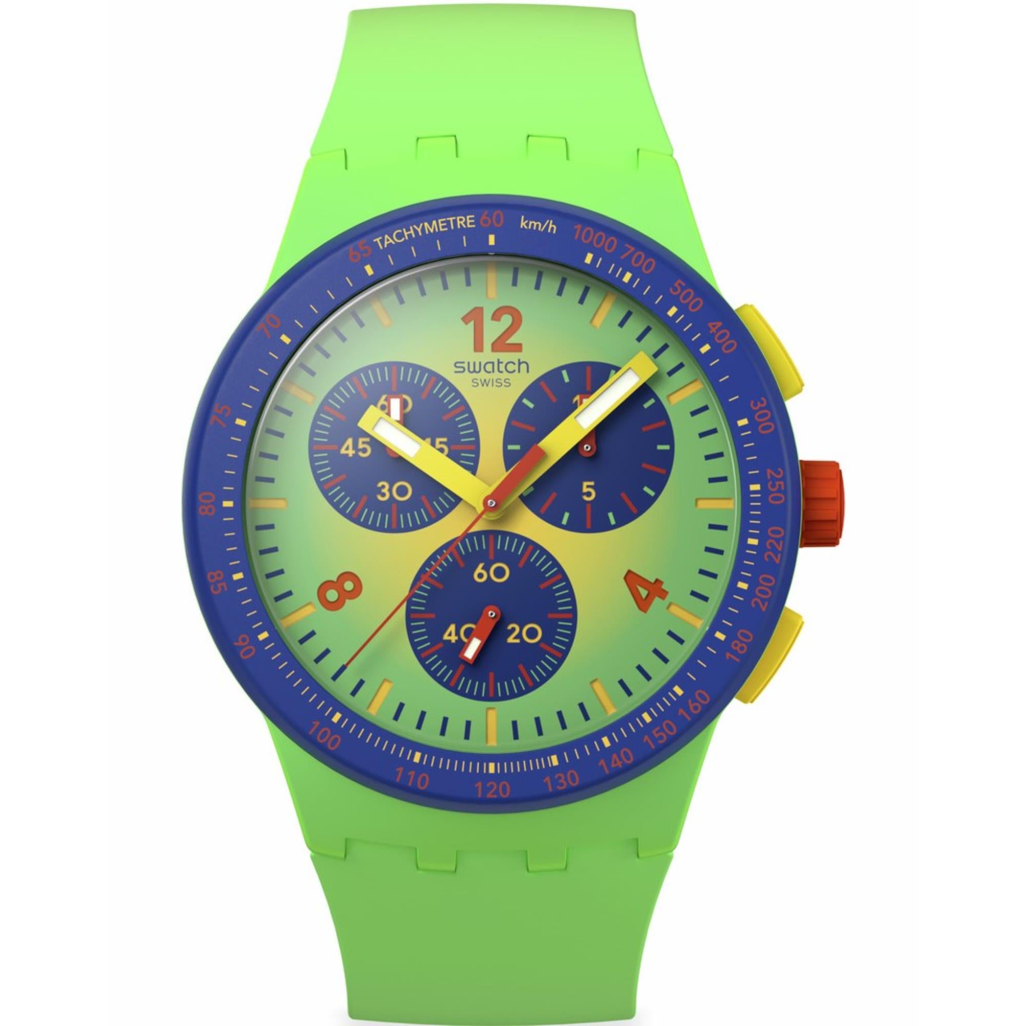 Swatch Flowing Freshly Green Dial Unisex Watch SUSG101