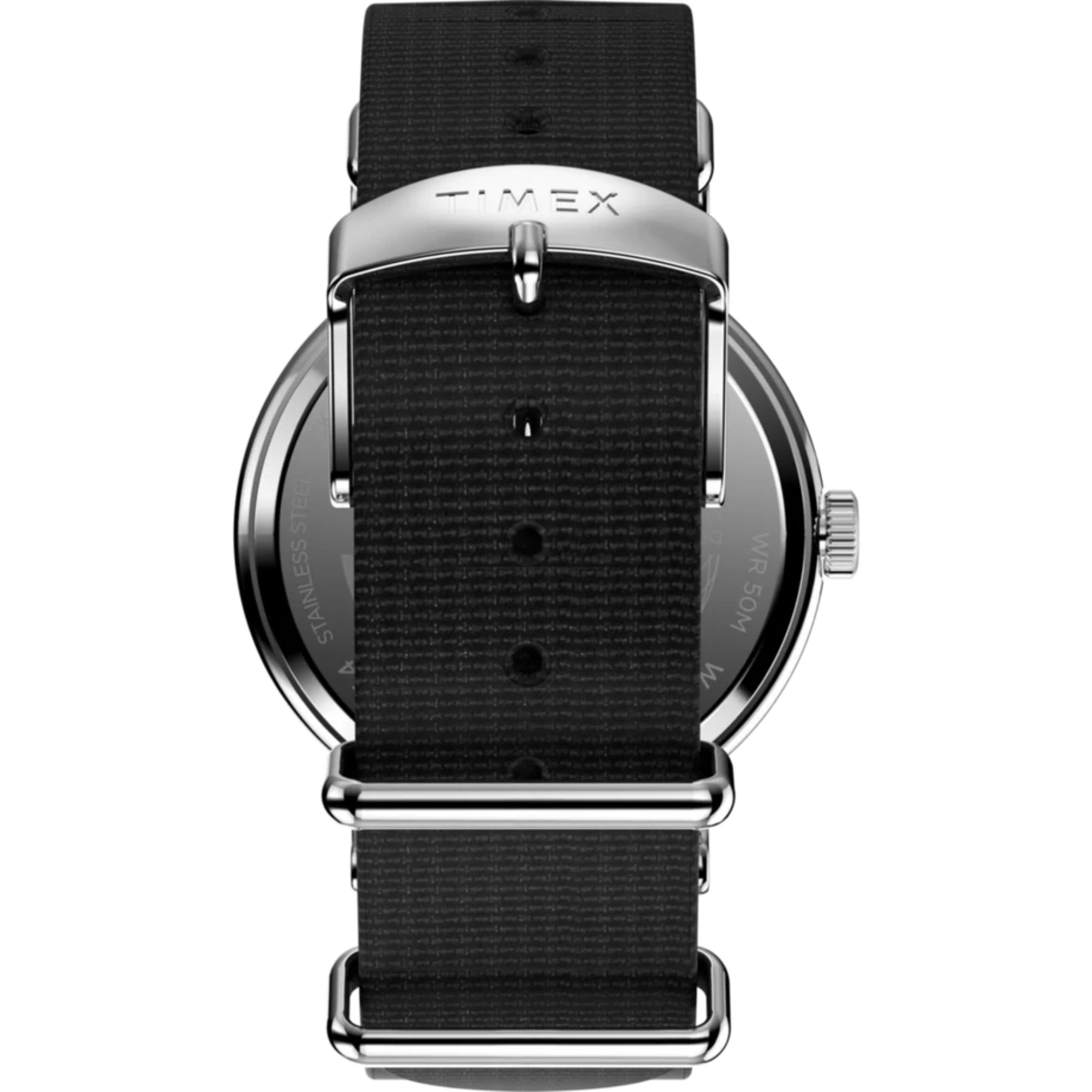 Timex Weekender 40mm Schwarzes Zifferblatt Stoff Herren Quarz Uhr TW2W86100