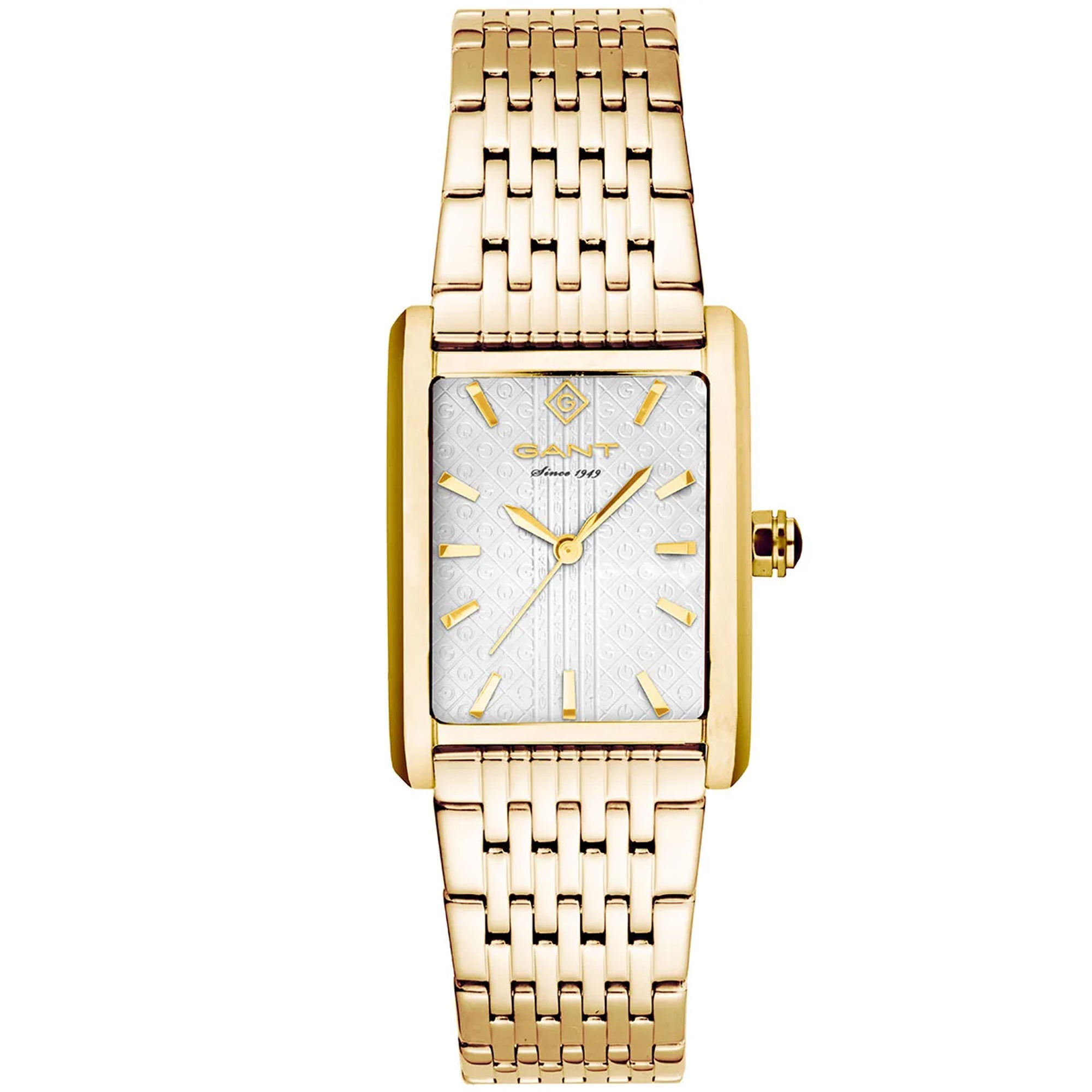 Gant Rhode Island Quarz Weißes Zifferblatt Gold PVD Stahlarmband Damen Uhr G173002