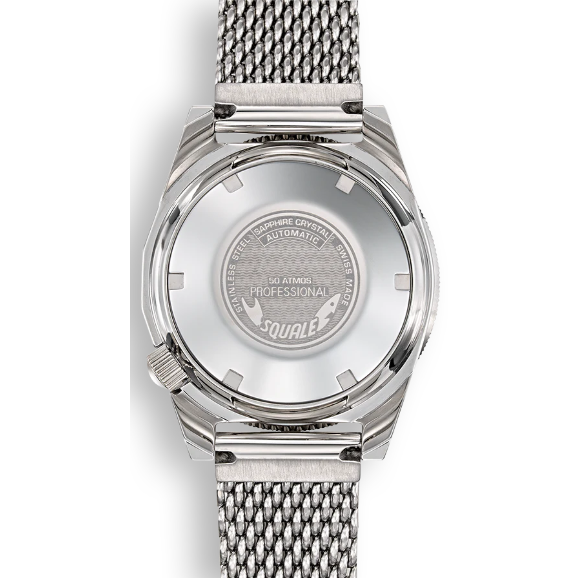 Squale 1521 Ocean Mesh Automatik Blaues Zifferblatt Milanese Edelstahlarmband Herren Uhr 1521OCN.ME20