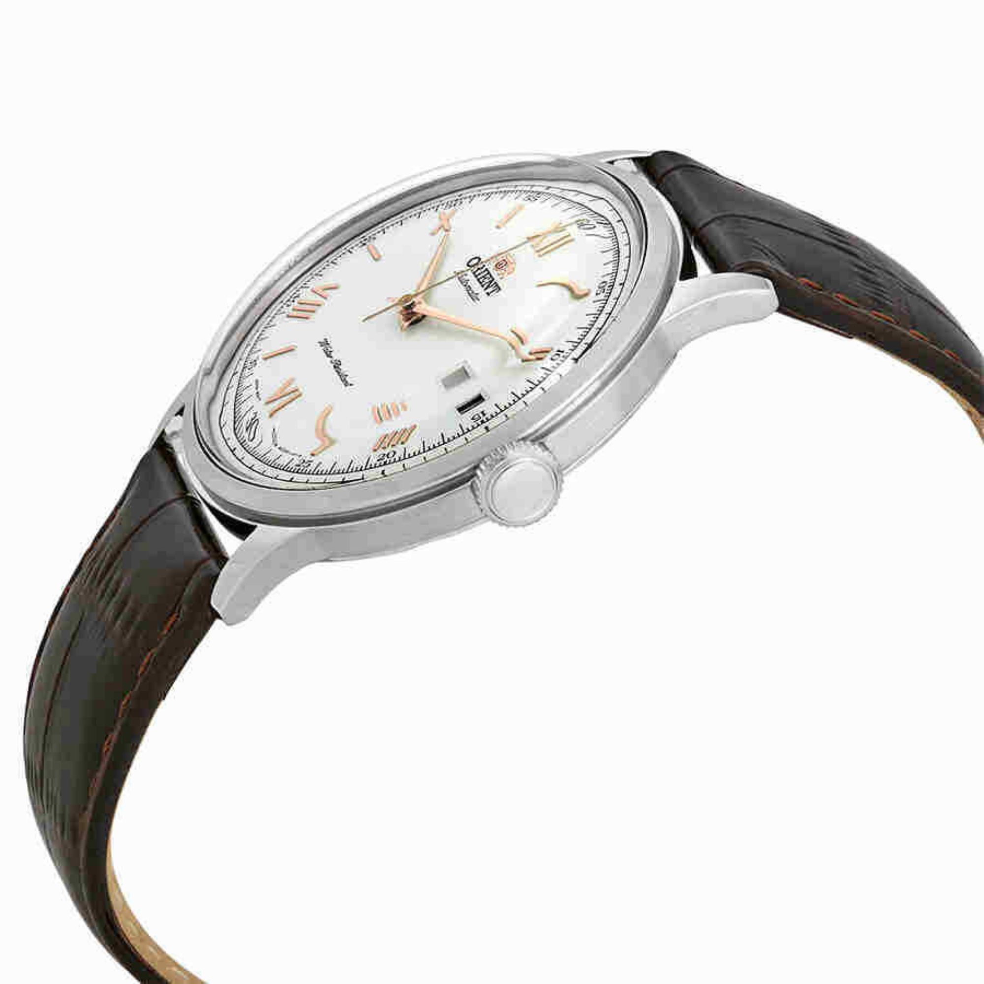 Orient Bambino 40.5mm White Dial Leather Mens Automatic Watch FAC00008W0