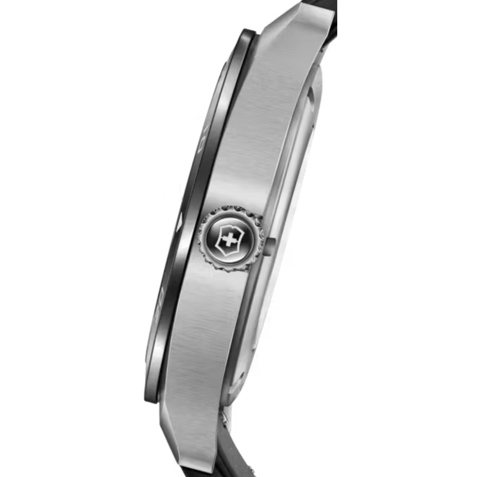 Victorinox Swiss Army 42mm Black Dial Leather Mens Automatic Watch 242044