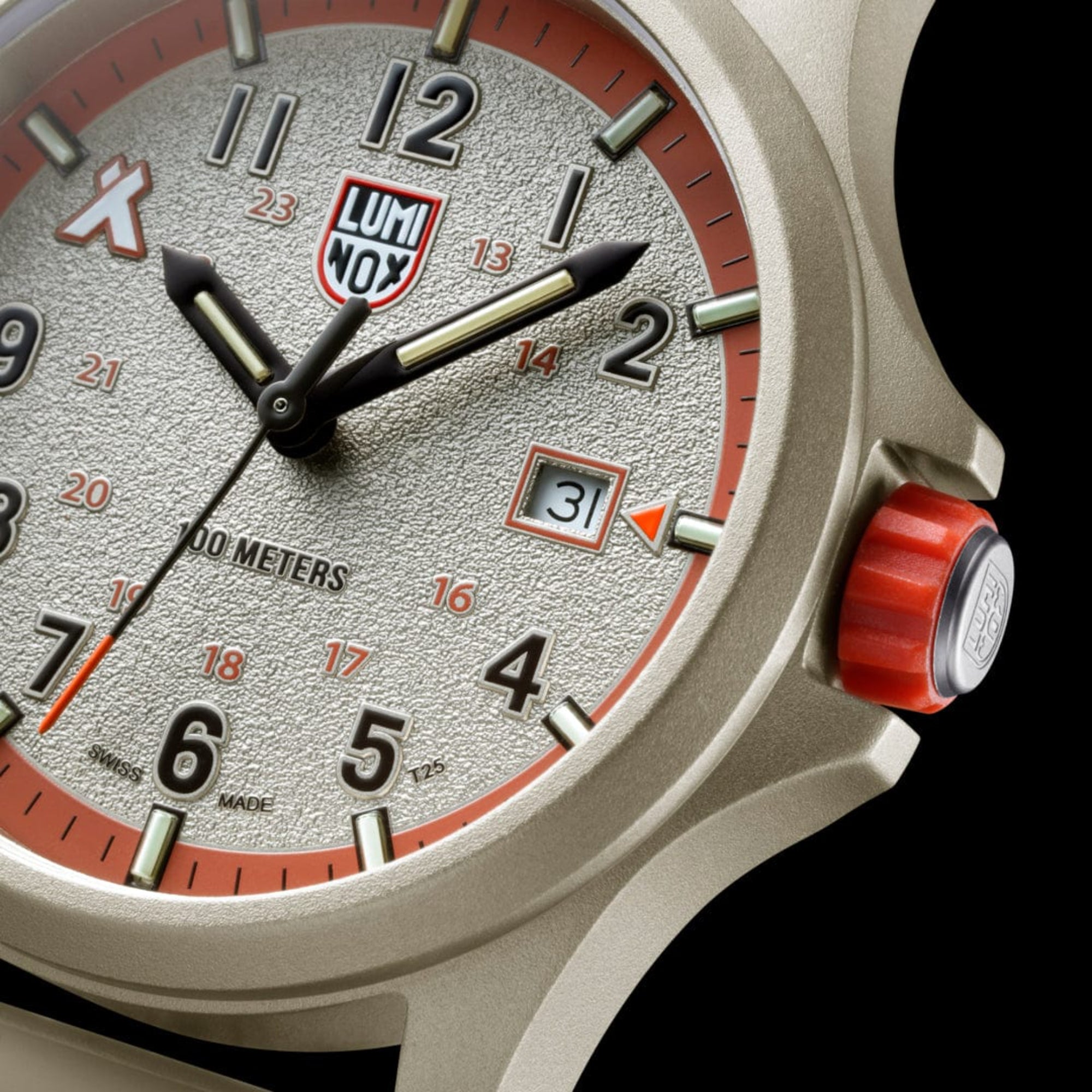 Luminox Bear Grylls Survival 43mm Brown Dial Rubber Mens Quartz Watch XB.3717