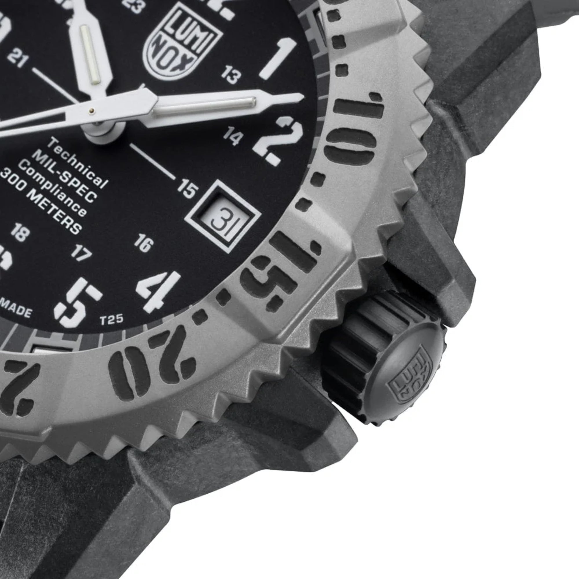 Luminox MIL-SPEC 46mm Schwarzes Zifferblatt Gummi Herren Quarz Uhr Set XL.3351.1.SET