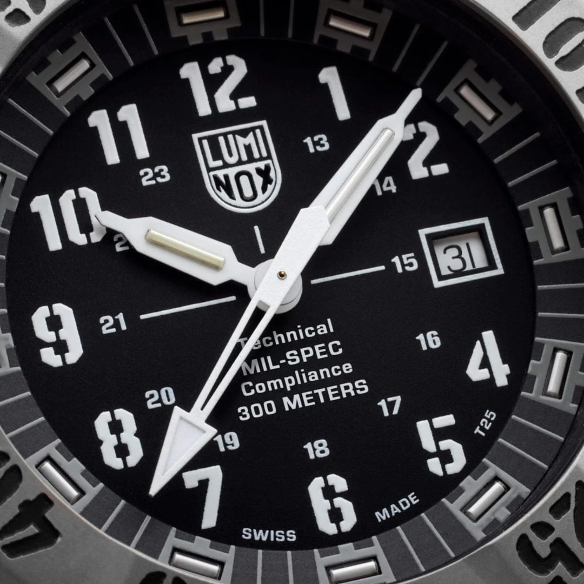 Luminox MIL-SPEC 46mm Schwarzes Zifferblatt Gummi Herren Quarz Uhr Set XL.3351.1.SET
