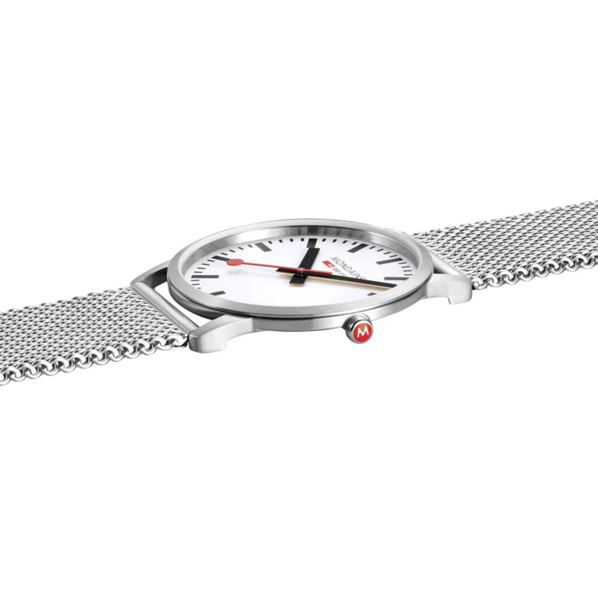 Mondaine Simply Elegant 40mm White Dial Steel Mens Quartz  Watch A638.30350.16SBZ