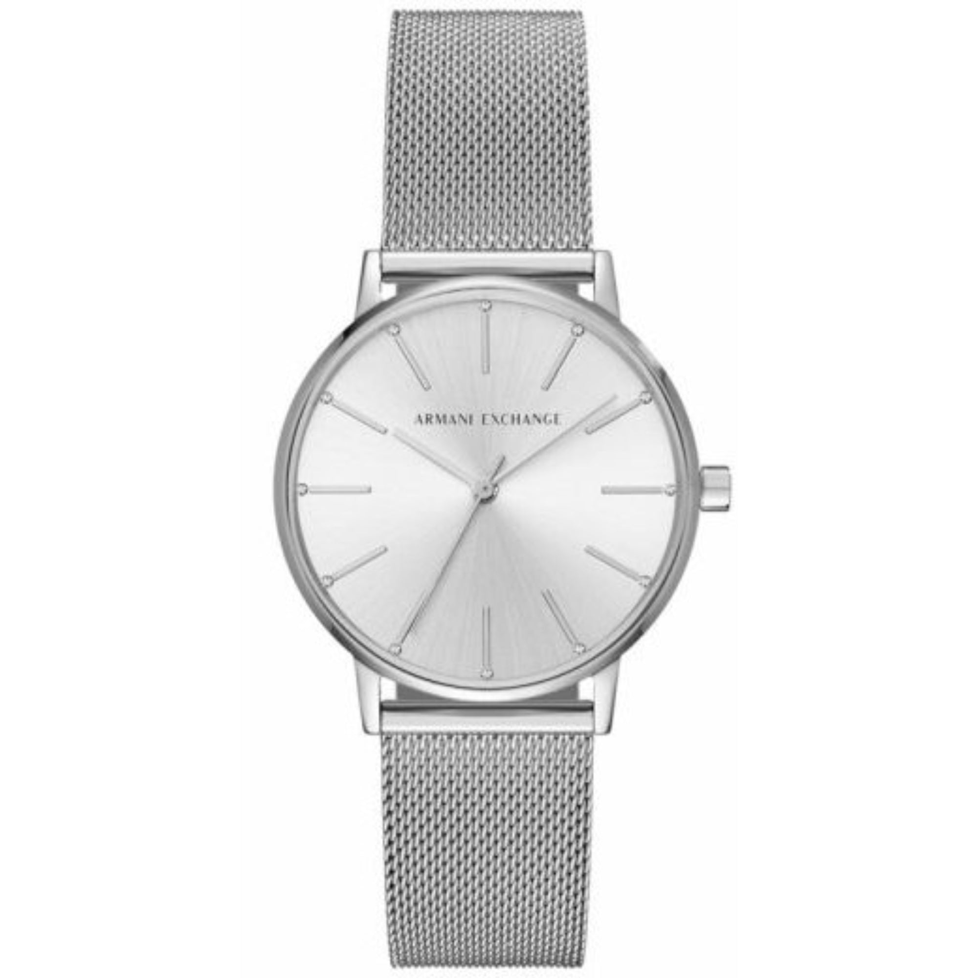 Armani Exchange Lola 36mm Silbernes Zifferblatt Stahl Damen Quarz Uhr AX5535