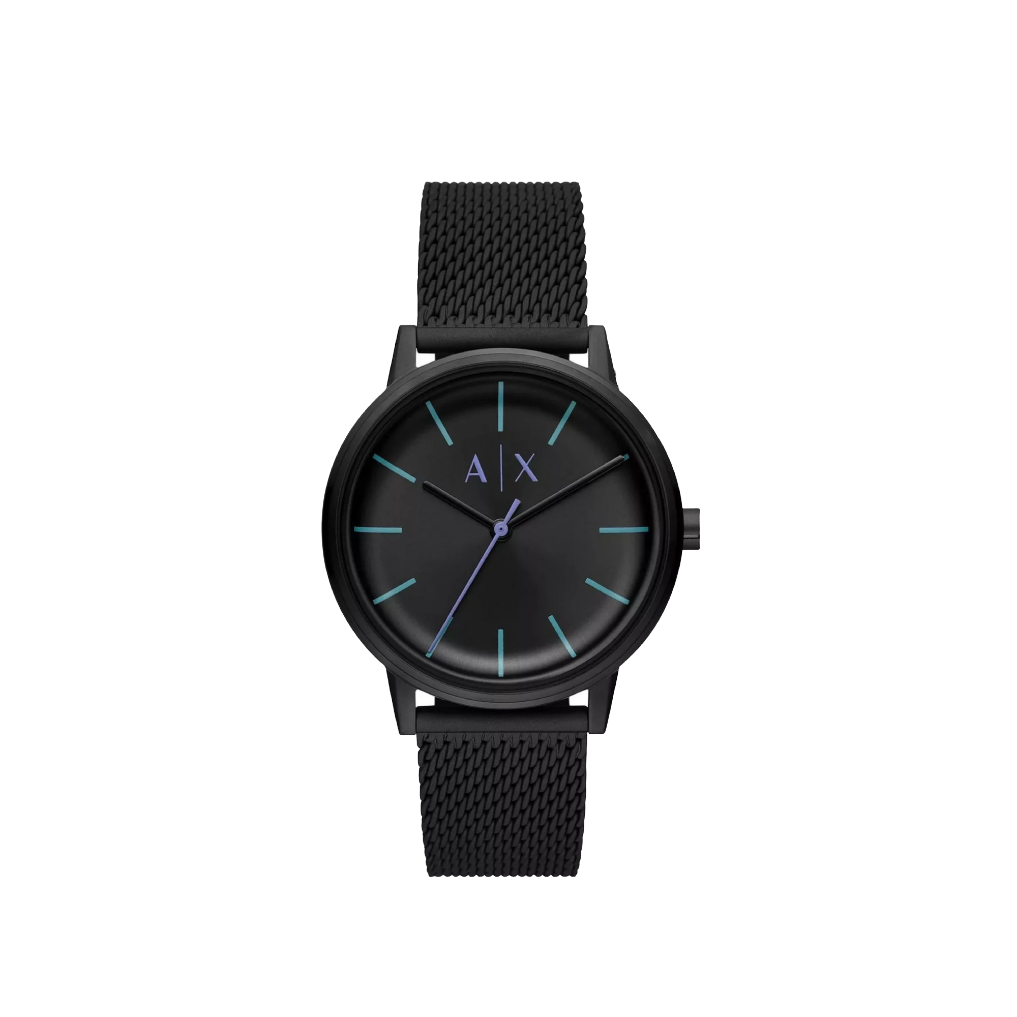 Armani Exchange Quartz Black Dial Steel Mesh Strap Men’s Watch AX2760 - WatchNation