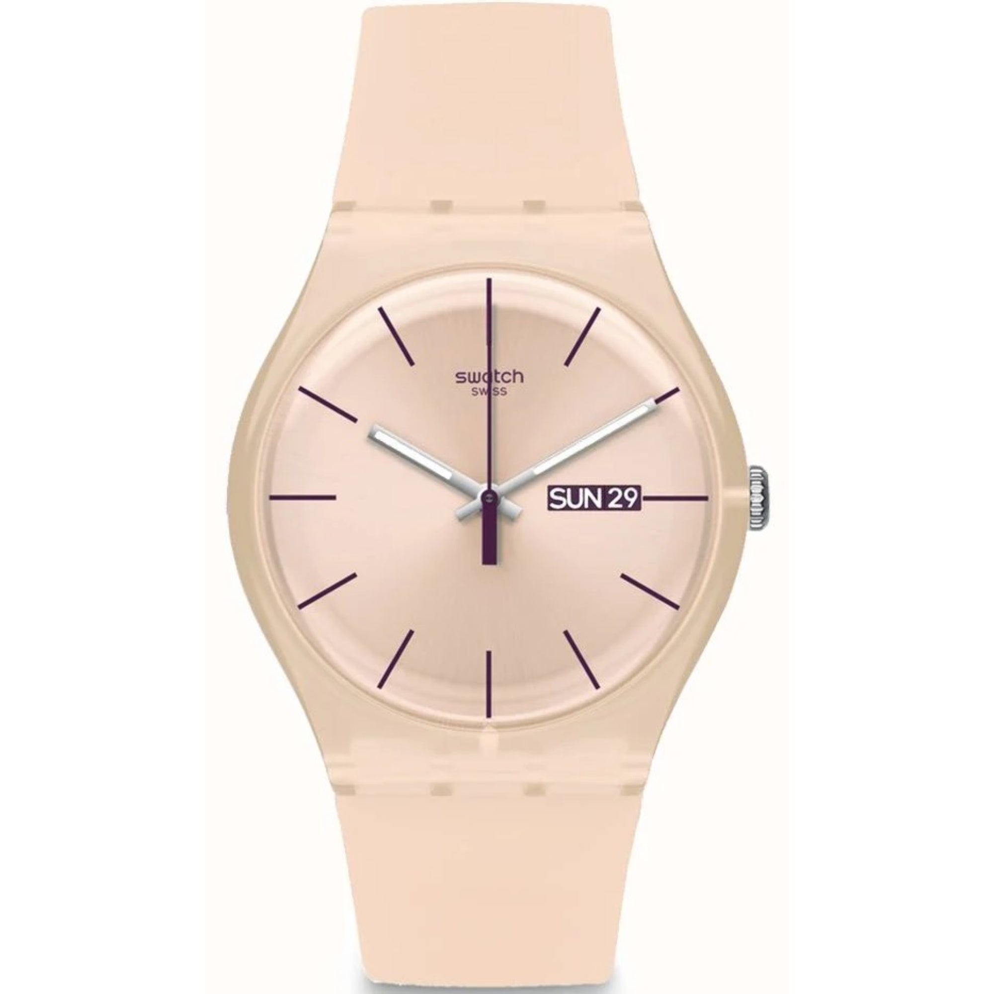 Swatch Rose Rebel Pink Gehäuse Damen Uhr SUOT700