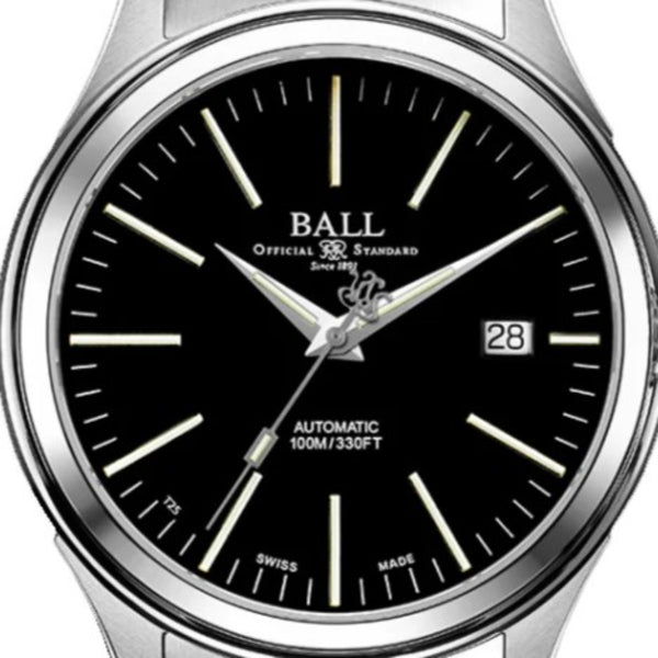 Ball Fireman Enterprise Automatic Black Dial Steel Strap Men's Watch NM2098C-S20J-BK