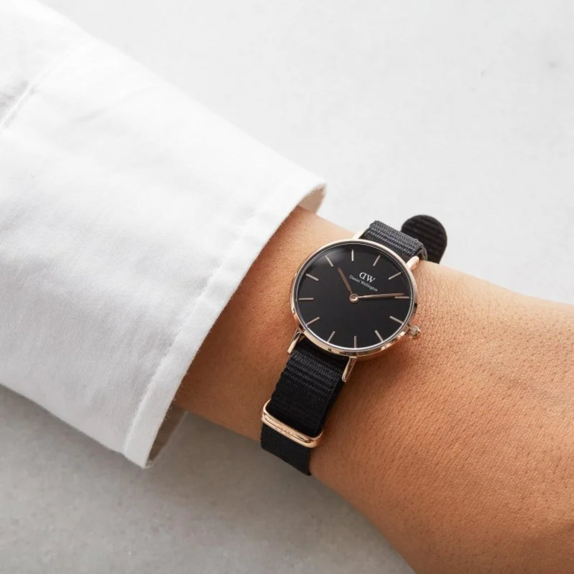 Daniel Wellington Petite Black Dial Women's Watch DW00100247