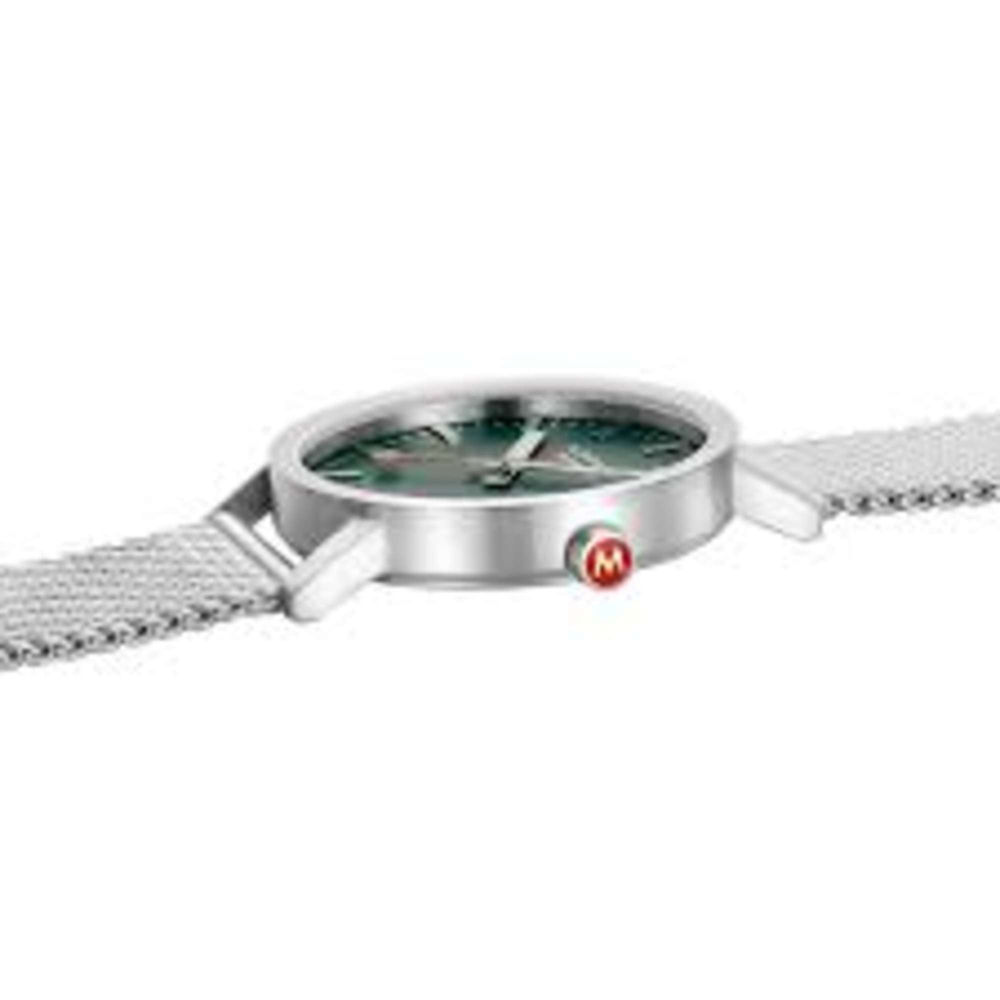 Mondaine Classic Forest Green Zifferblatt Mesharmband Uhr A660.30360.60SBJ