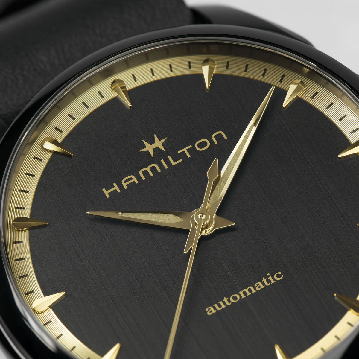 Hamilton Jazzmaster 36mm Sonderausgabe Schwarzes Zifferblatt Leder Damen Automatik Uhr H32255730