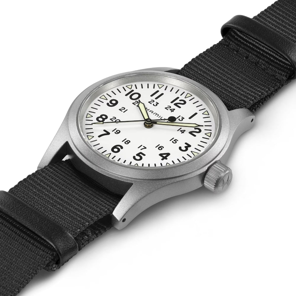 Hamilton Khaki Field H69439910 38mm stainless steel case side profile
