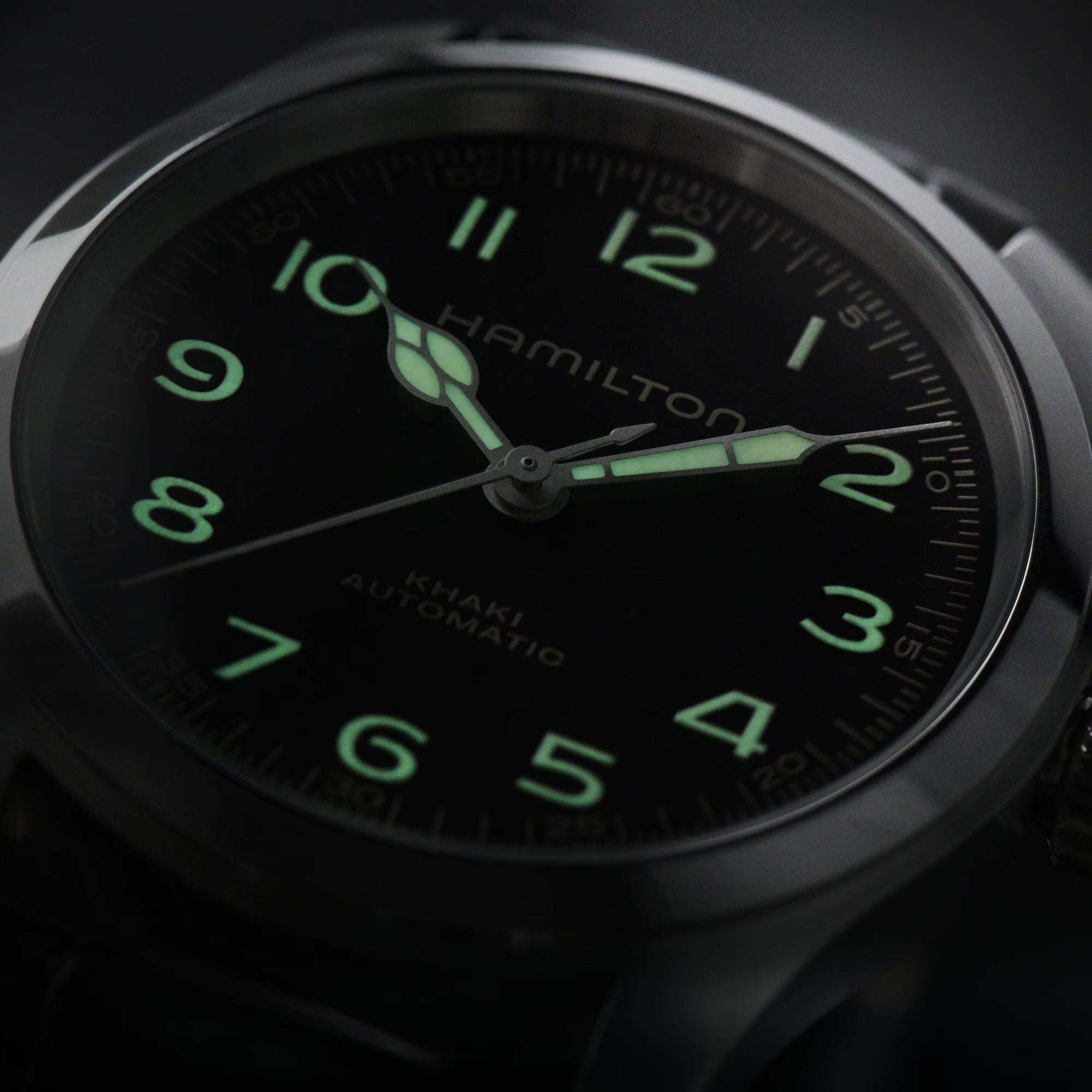 Hamilton Khaki Field 38mm Murph Black Dial Leather Mens Autoimatic Watch H70405730