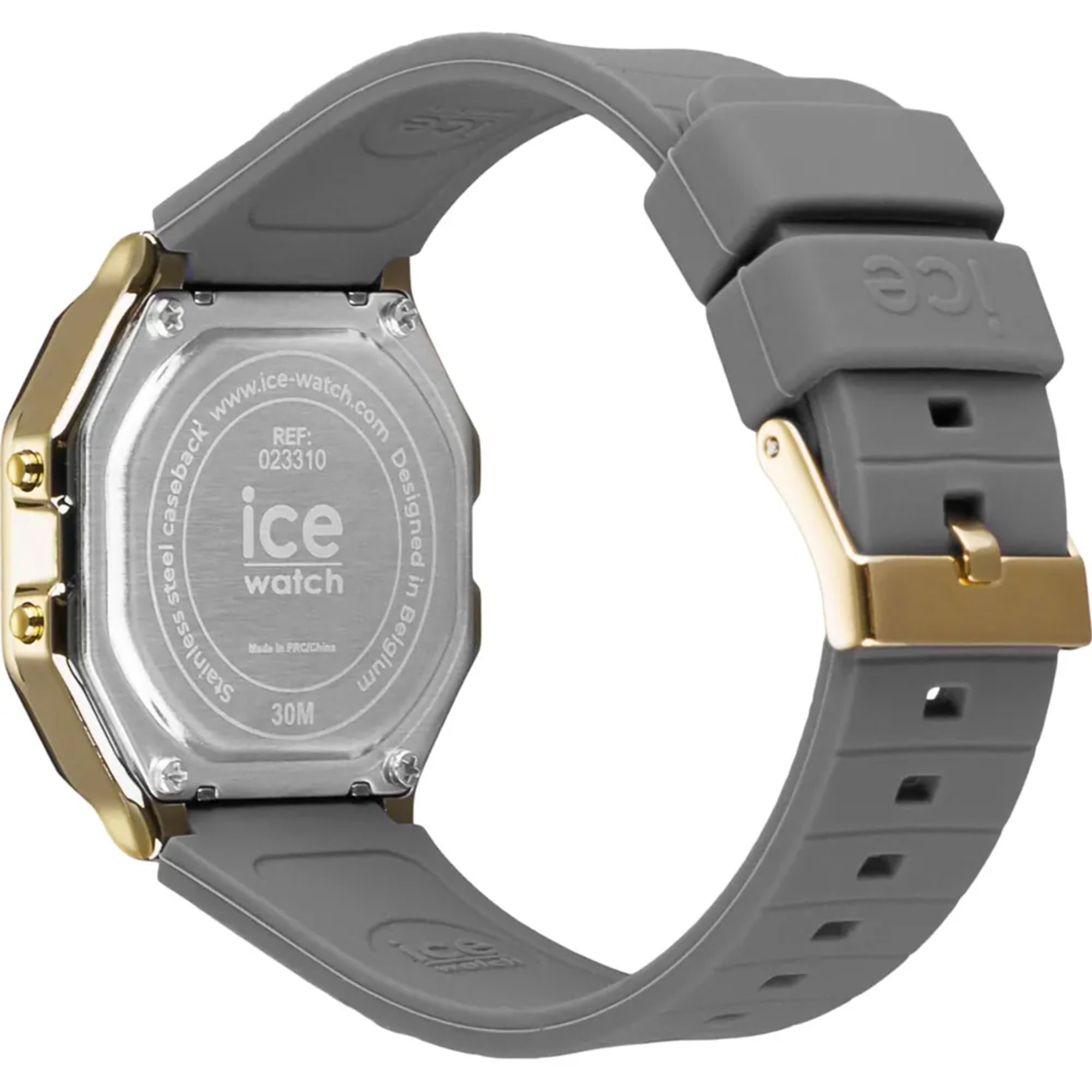 ICE Digit Retro Dove Grey Silikonarmband Digitale Herren Uhr 023310