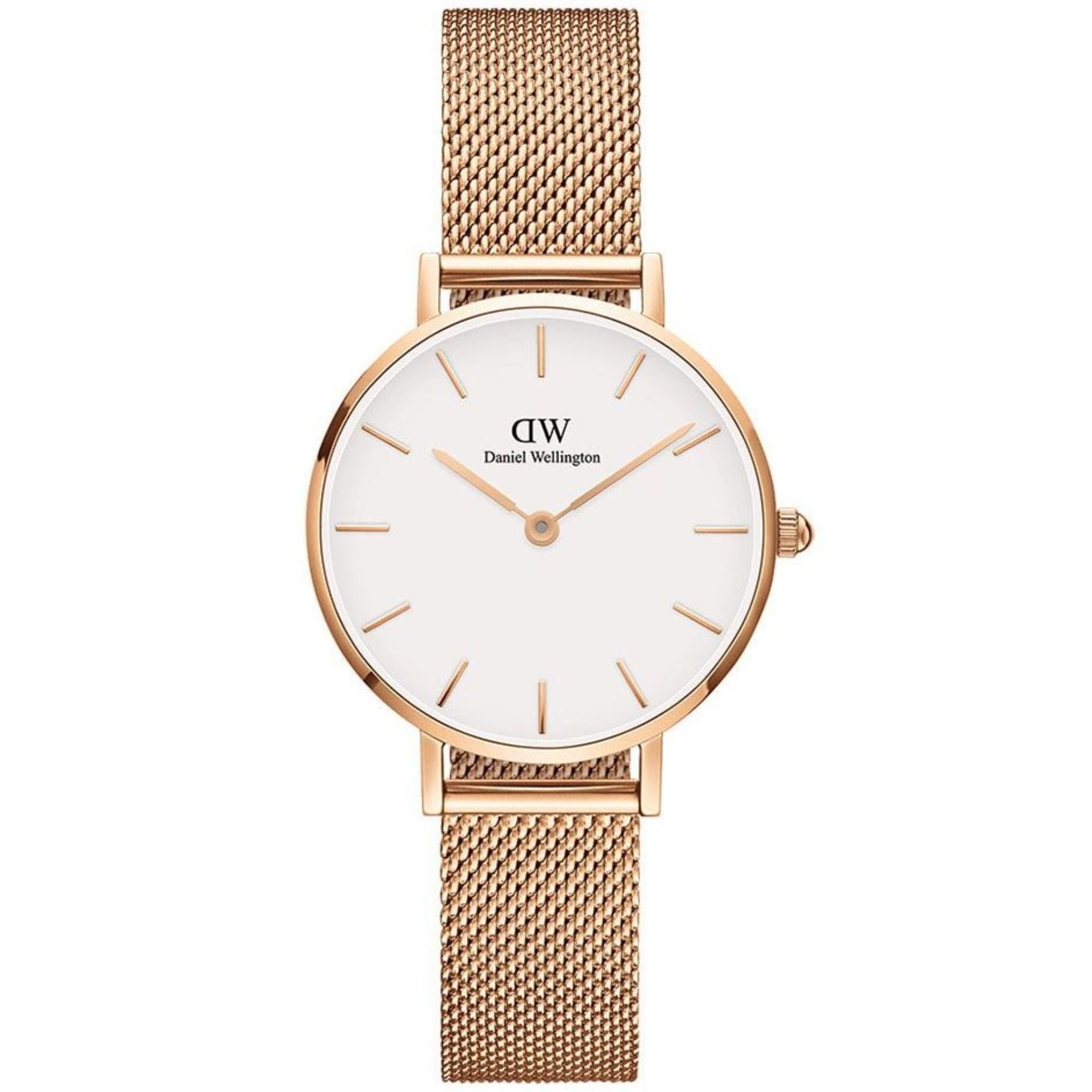 Daniel Wellington Petite Melrose White Dial Steel Strap Women’s Watch DW00100219
