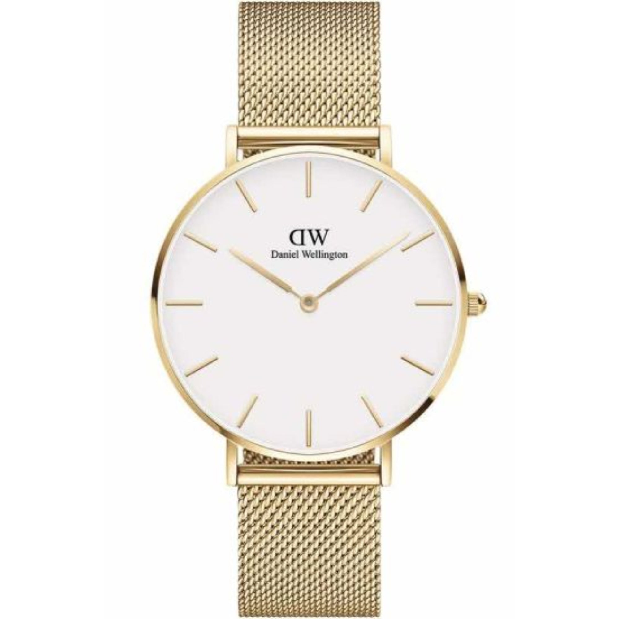 Daniel Wellington Petite 36mm Weißes Zifferblatt Stahl Damen Quarz Uhr DW00100346