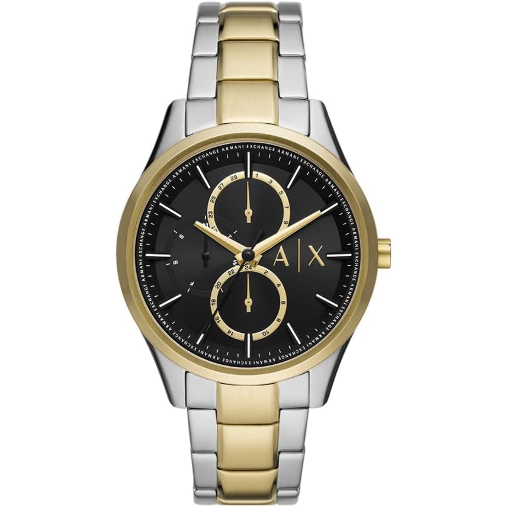 Armani Exchange Dante 42mm Chronograph Schwarz Zifferblatt Stahl Herren Quarz Uhr AX1865