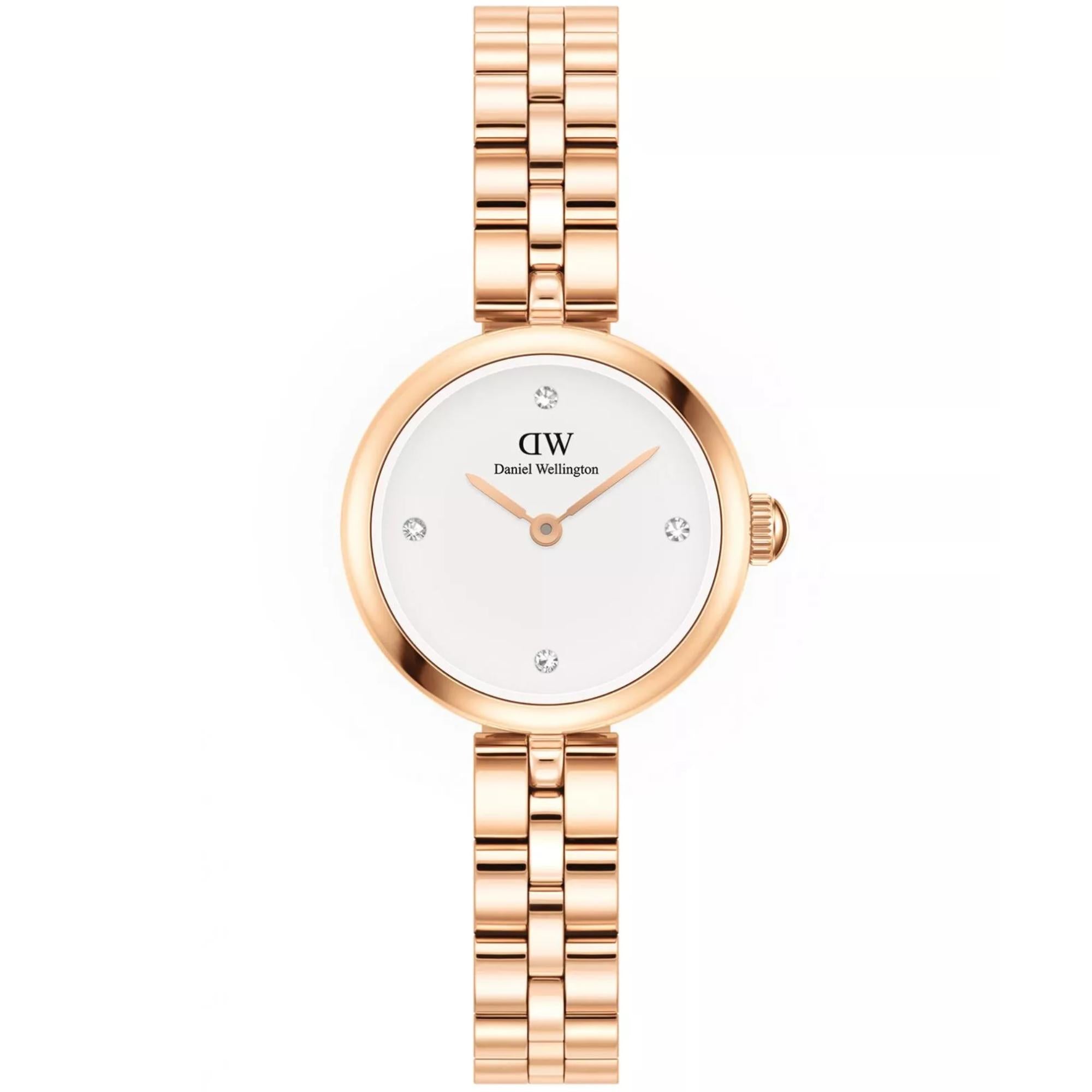 Daniel Wellington Elan Lumine White Dial Steel Strap Women's Watch DW00100717