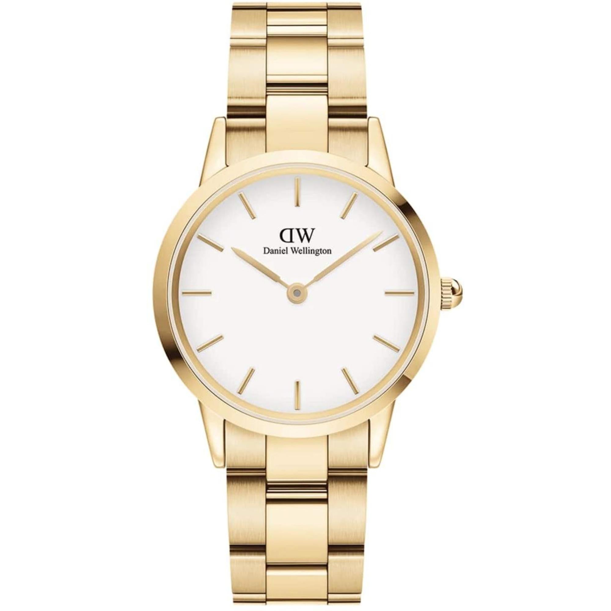 Daniel Wellington Iconic 32mm White Dial Steel Ladies Quartz Watch DW00100565
