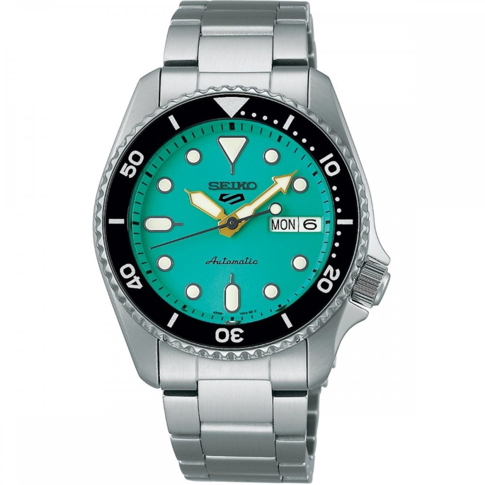 Seiko 5 Sports SKX "Midi" Neuauflage Türkis Zifferblatt Stahlarmband Herren Uhr SRPK33K1