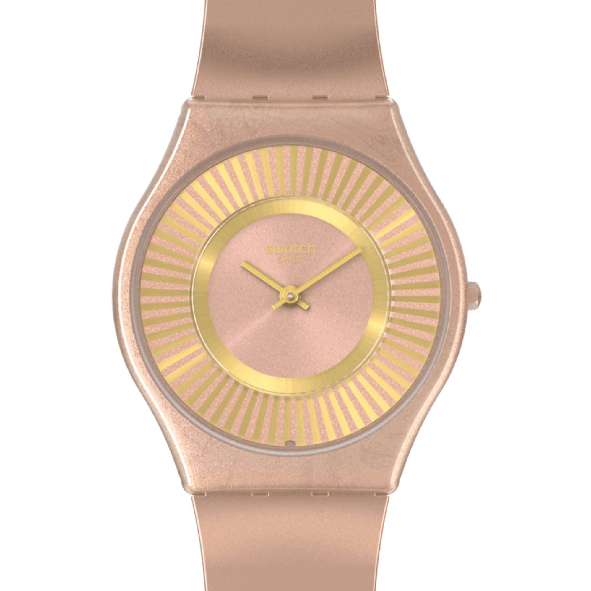 Swatch Tawny Radiance Quartz Silicone Strap Watch SS08C102