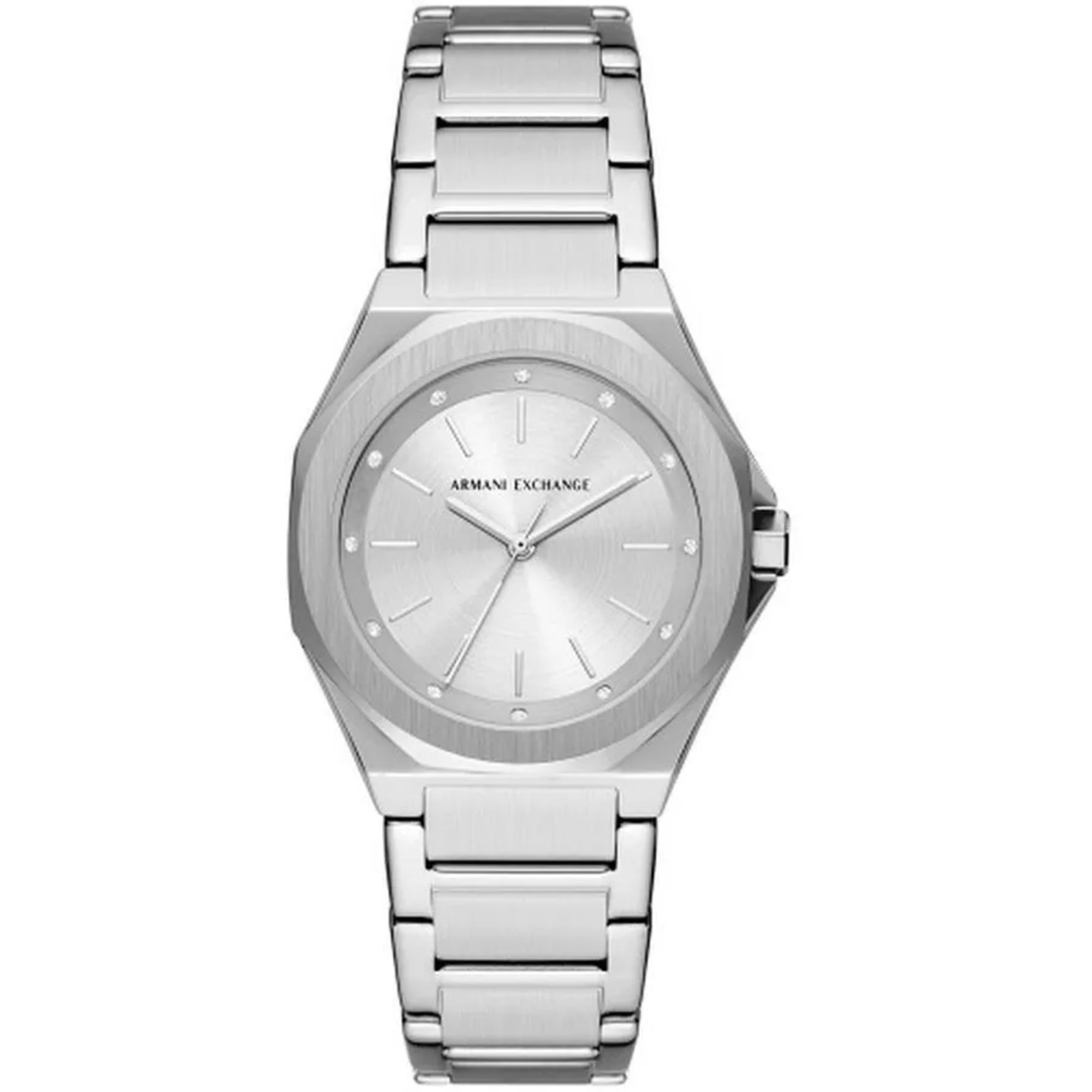 Armani Exchange Andrea 34mm Silver Dial Steel Ladies Quartz Watch AX4606