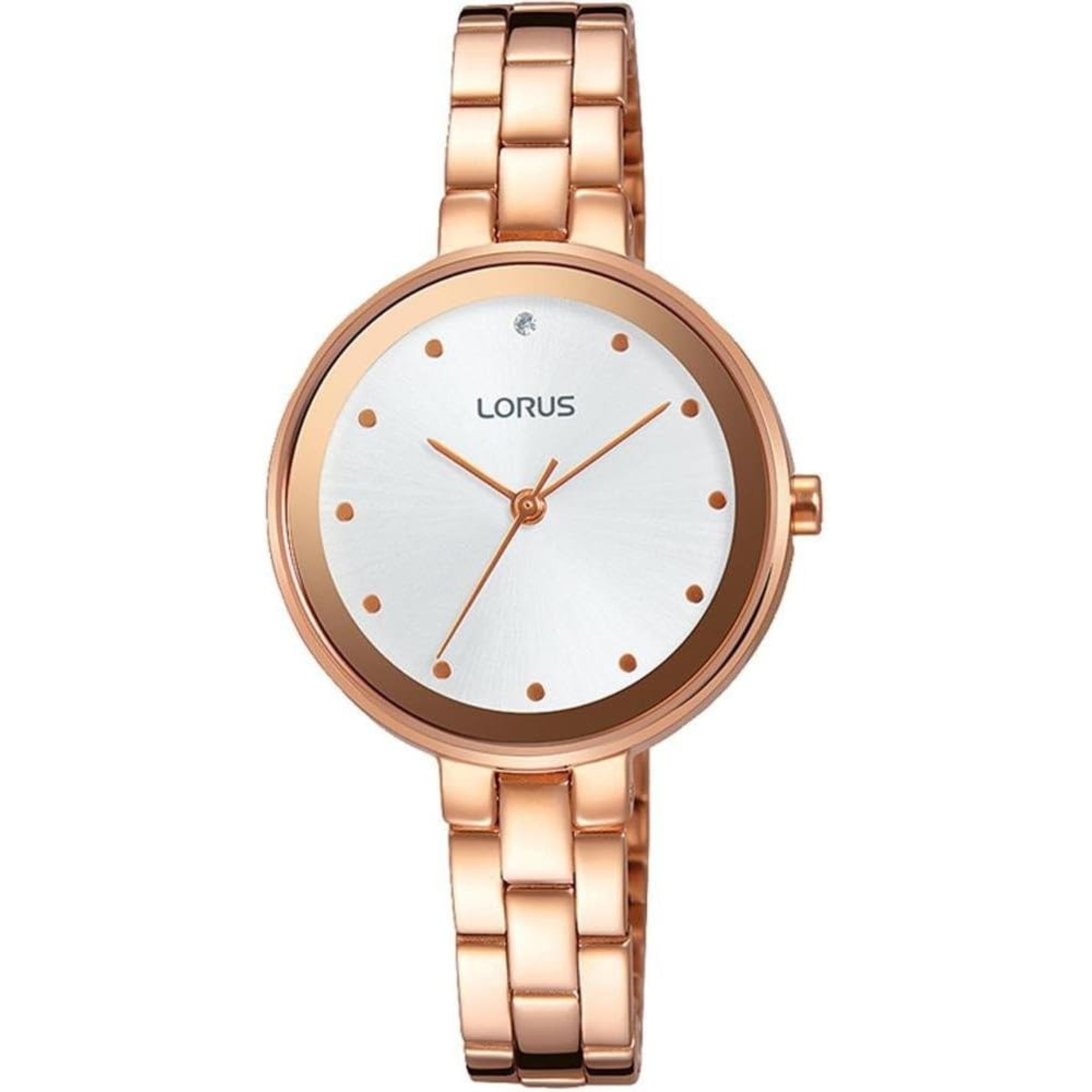 Lorus Dress Rose White Dial Women's Watch RG260LX9 - WatchNation