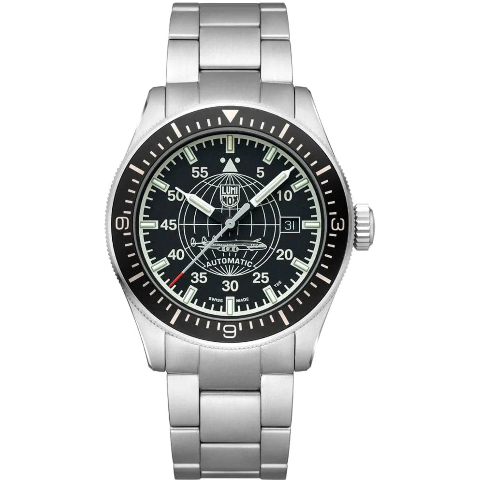 Luminox Constellation 9600 Serie Schwarz Zifferblatt Edelstahlarmband Herren Uhr XA.9601.M