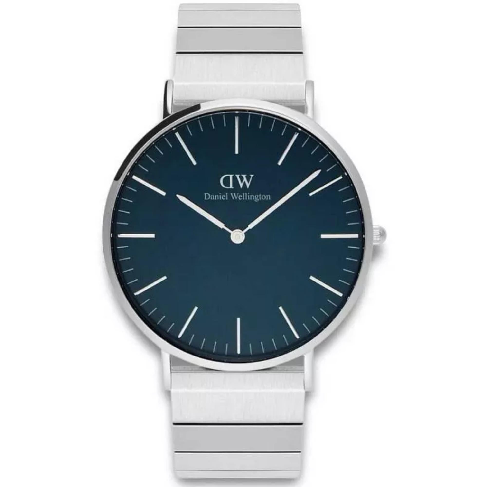Daniel Wellington Classic 40mm Blaues Zifferblatt Stahl Herren Quarz Uhr DW00100776