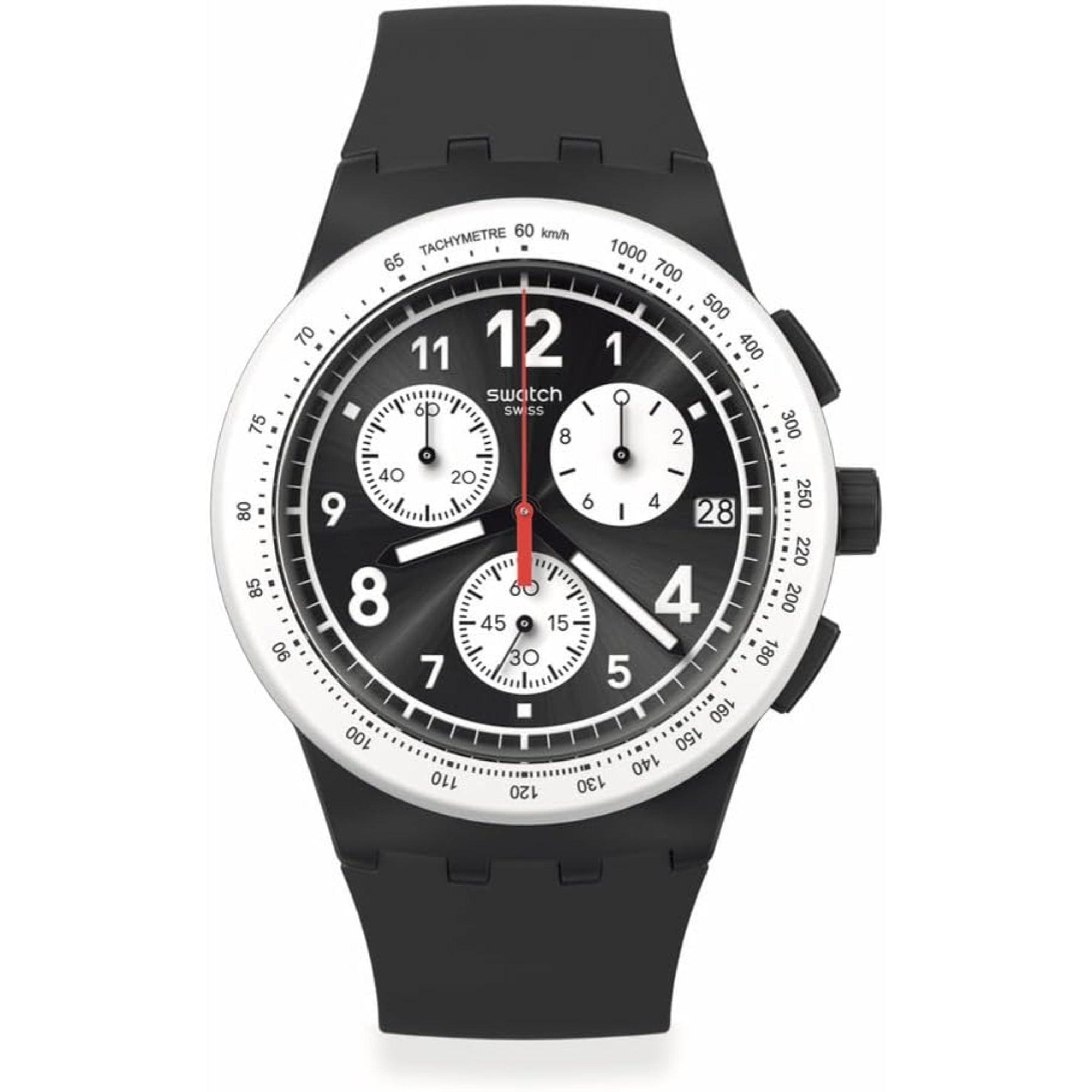 Swatch Nothing Basic Quartz Black Dial Silicone Watch SUSB420