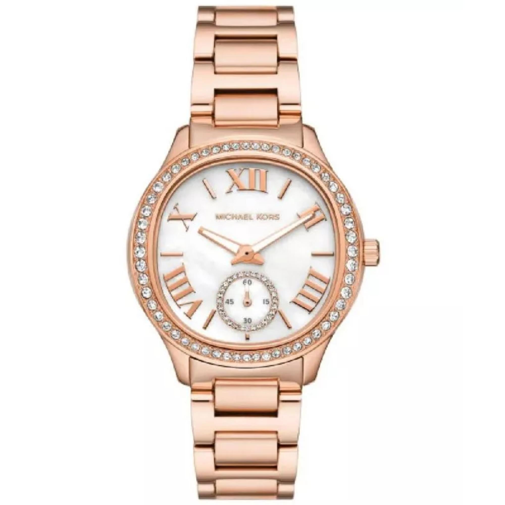 Michael Kors Sage Quartz Mother Of Pearl Dial Steel Strap Women's Watch MK4806