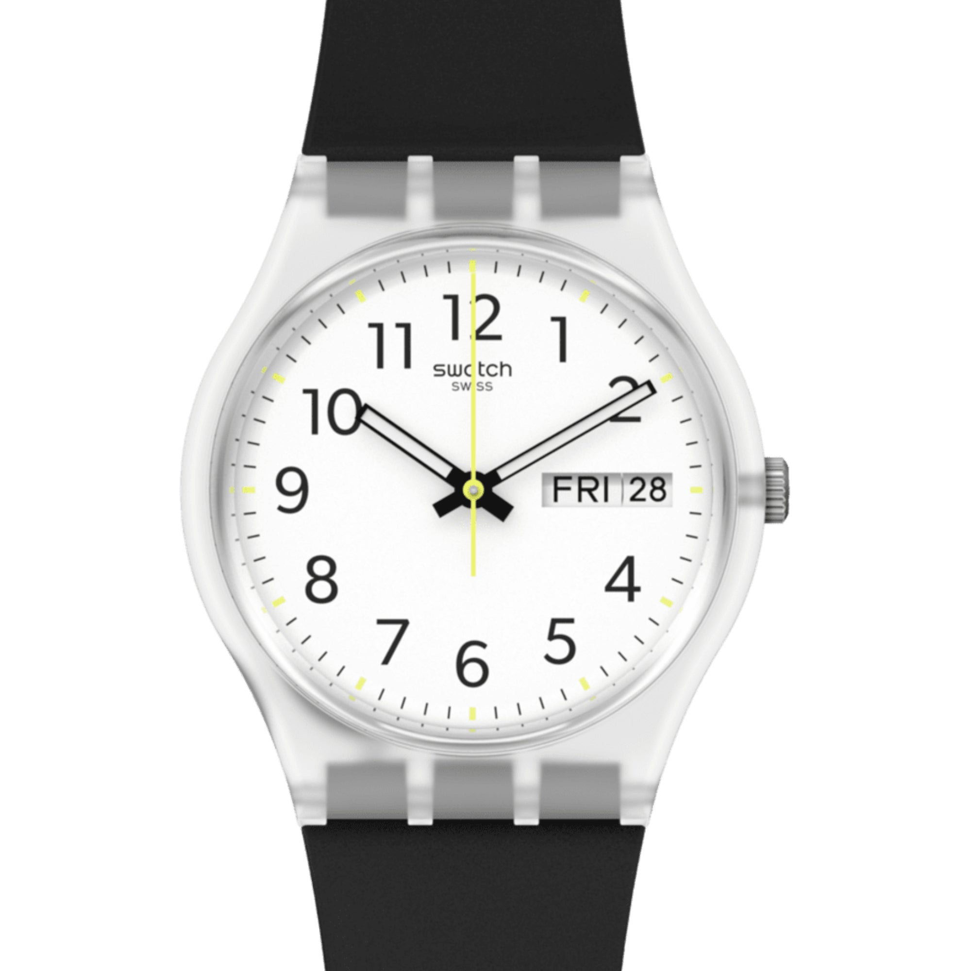 Swatch Rinse Repeat Schwarze Monatliche Drops Schwarze Herren Uhr GE726-S26