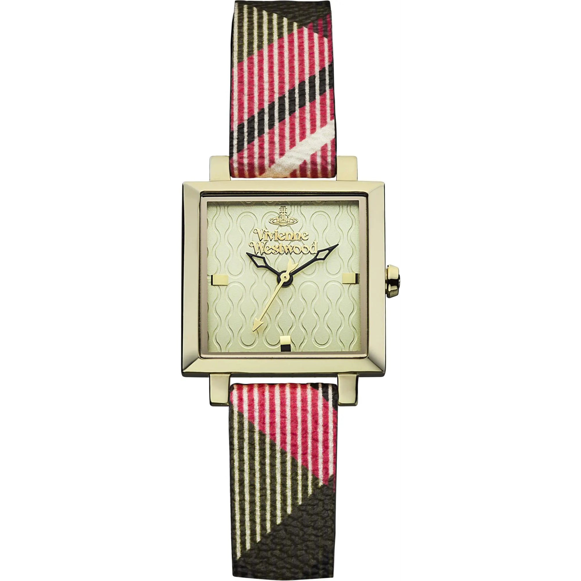 Vivienne Westwood Exhibitor Gold Dial Square Ladies' Watch VV087GDBR - WatchNation