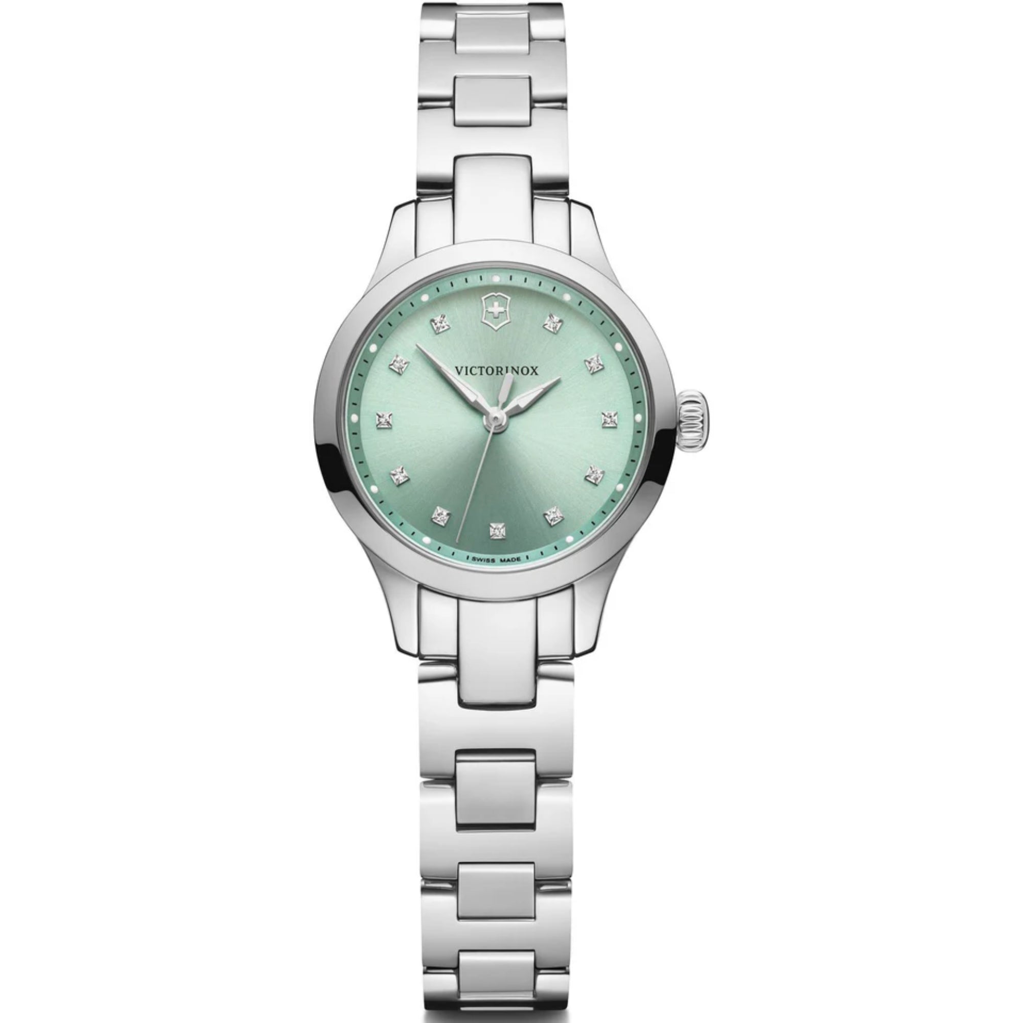 Victorinox Alliance 28mm Grünes Sonnenstrahlen Zifferblatt Stahl Damen Quarz Uhr 241915