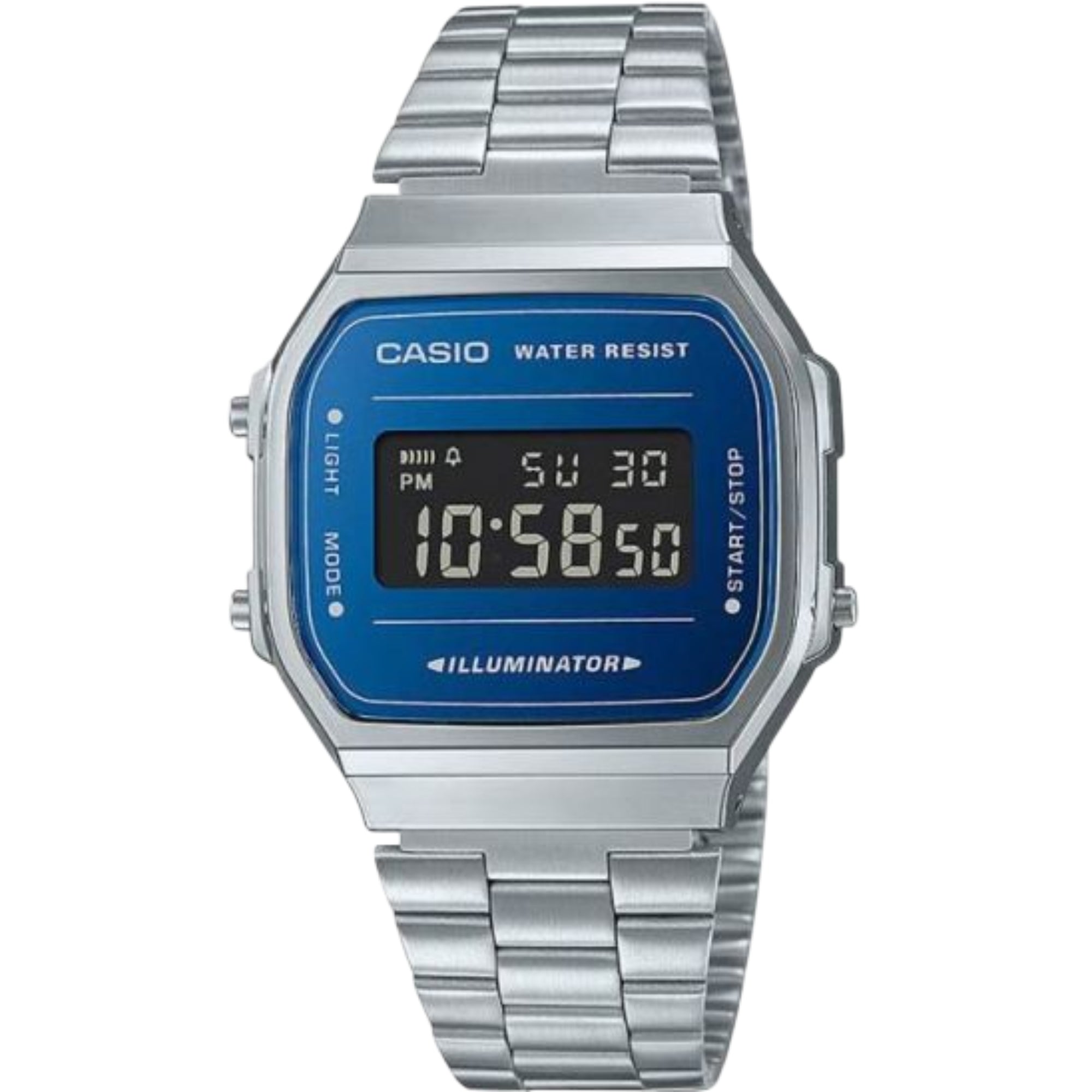 Casio Classic Retro Digital Steel Strap Unisex Watch A168WEM-2BEF
