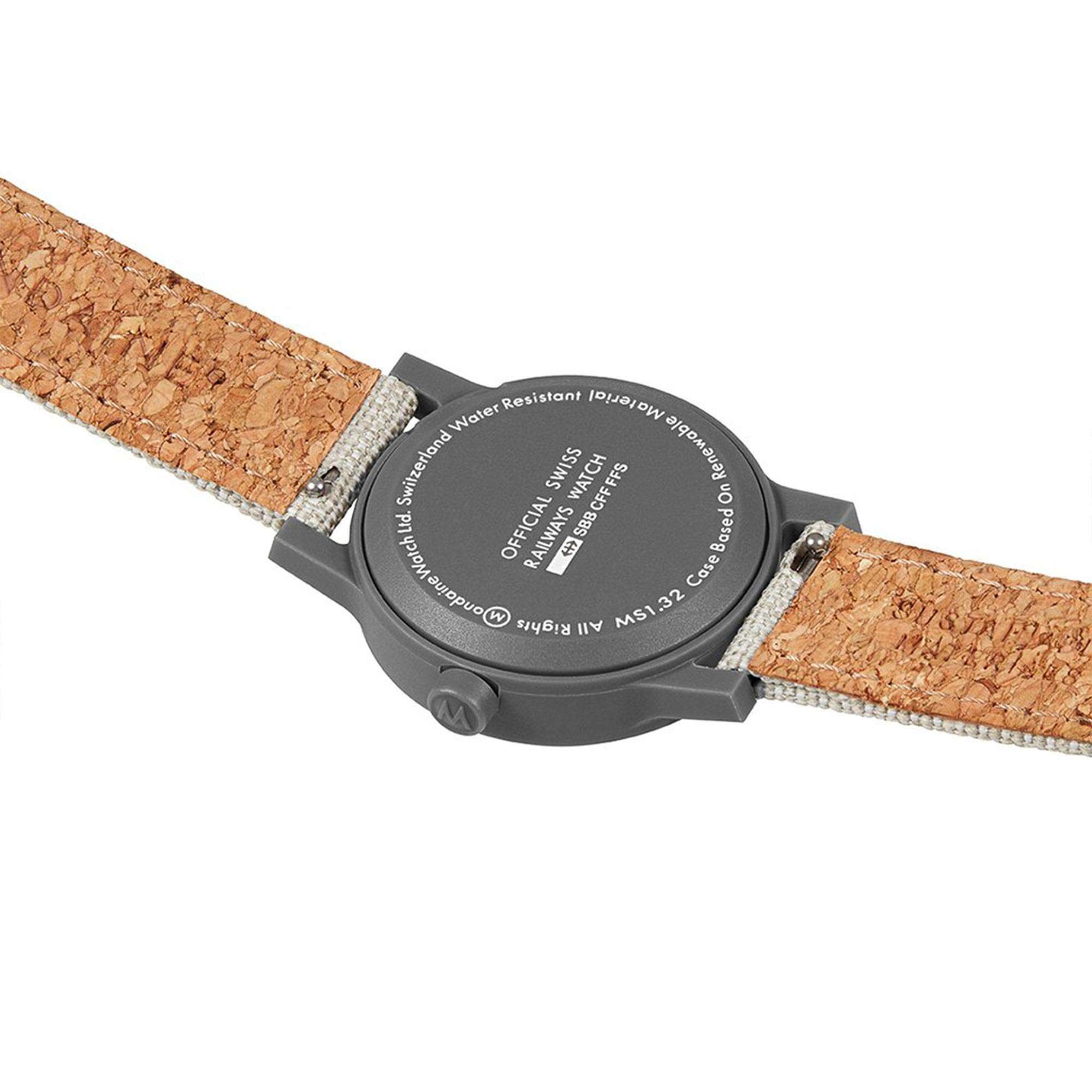 Mondaine Essence Nachhaltiger Quarz Weißes Zifferblatt Textilarmband Uhr MS1.32111.LH