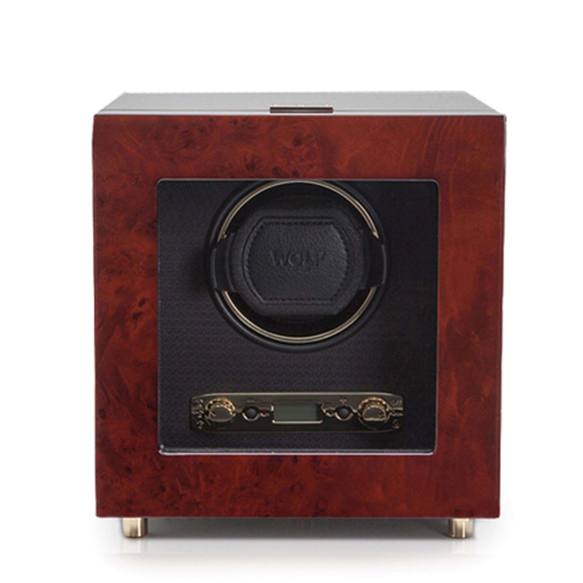 WOLF Savoy Burl Single Watch Winder 454410