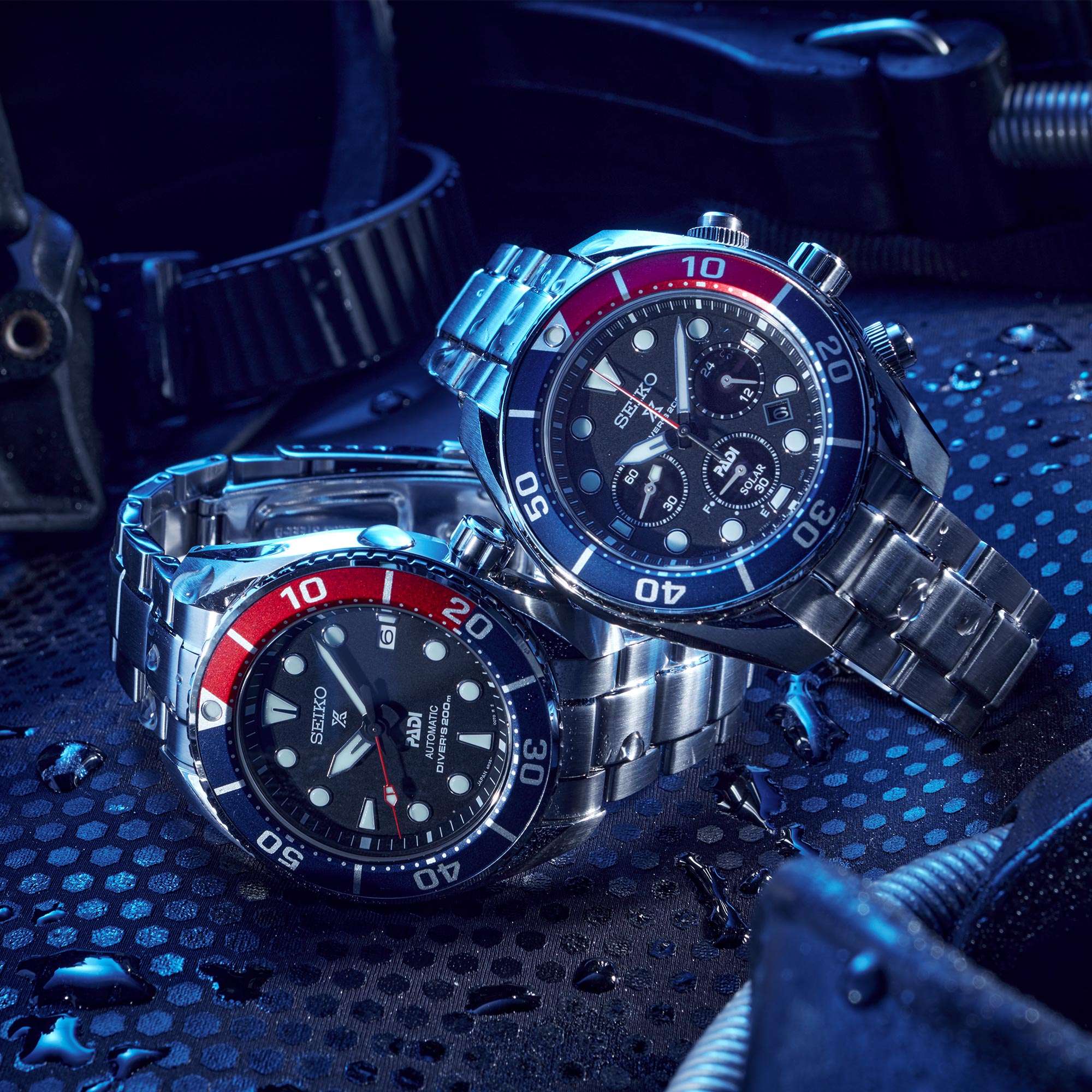 Seiko Prospex PADI Sonderedition 'Sumo' Solar Chronograph Schwarzes Zifferblatt Herren Uhr SSC795J1