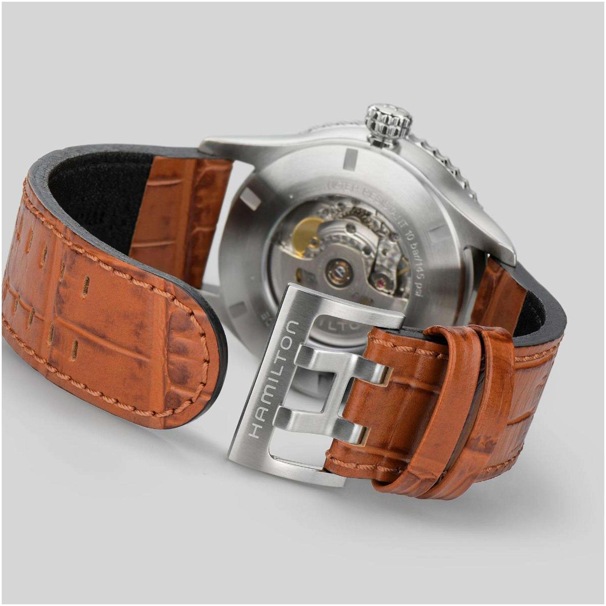 Hamilton Khaki Aviation 44mm GMT Blaues Zifferblatt Leder Herren Automatik Uhr H76715540